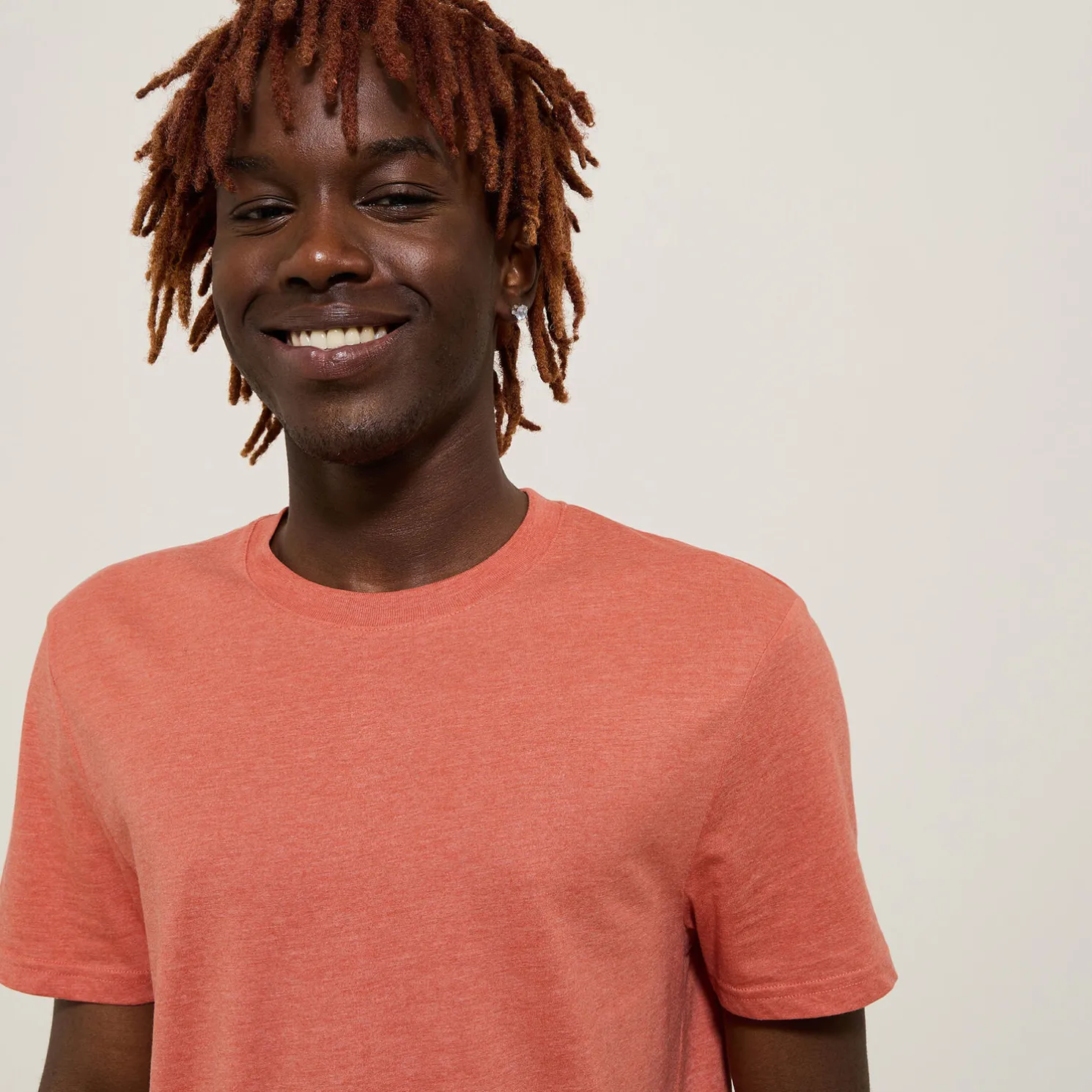 Basic, katoenen T-shirt met ronde hals