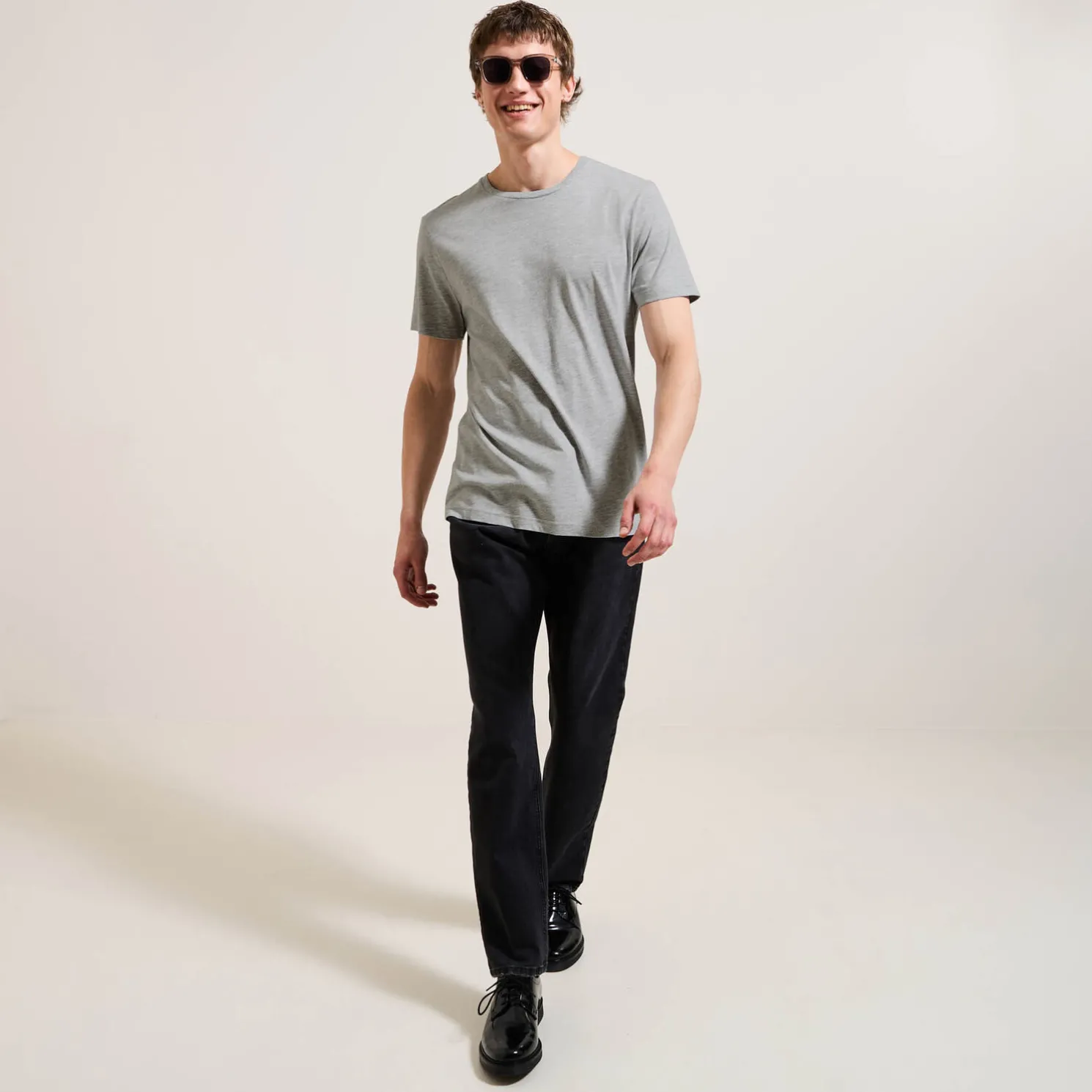 Basic T-shirt met ronde hals