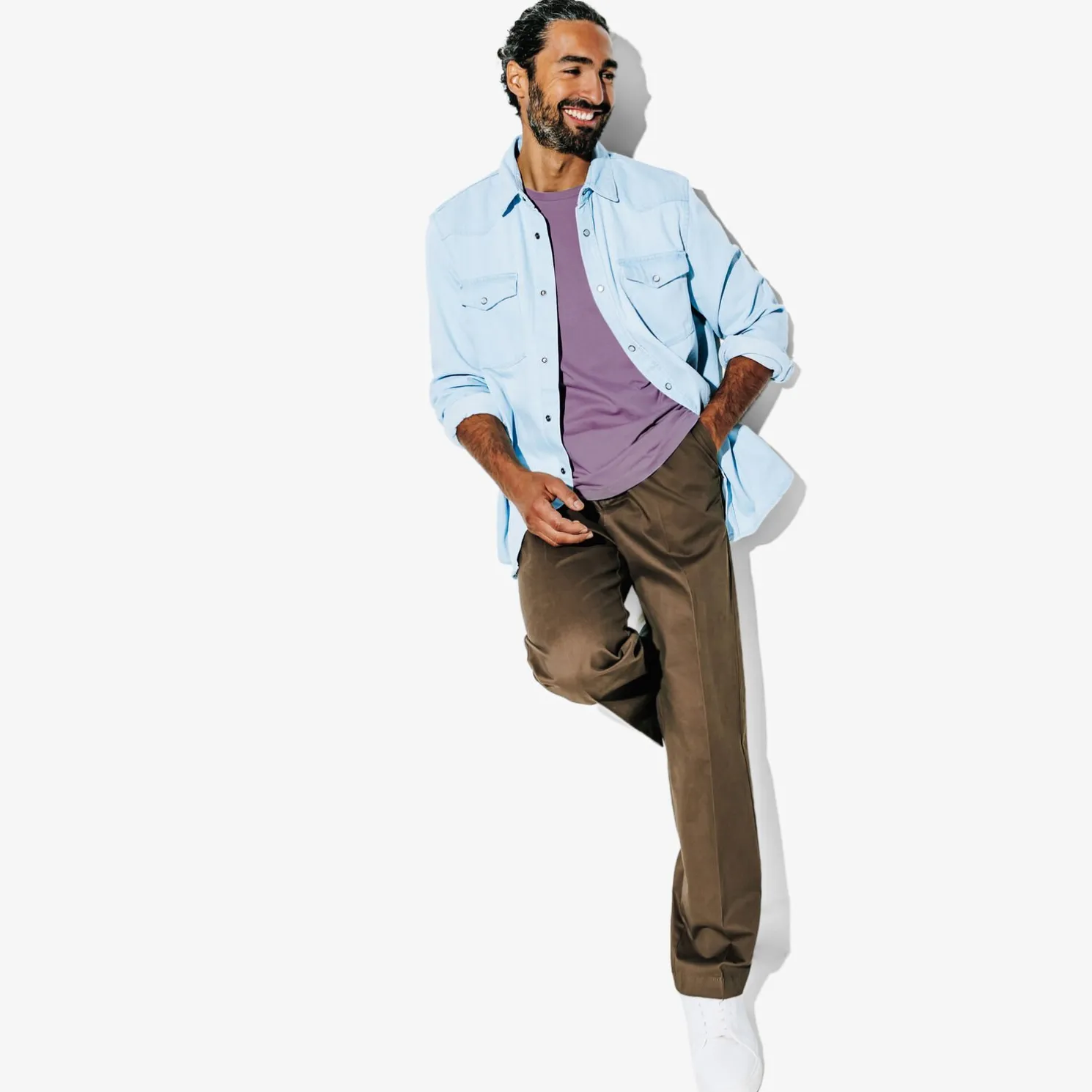 Basic T-shirt met ronde hals