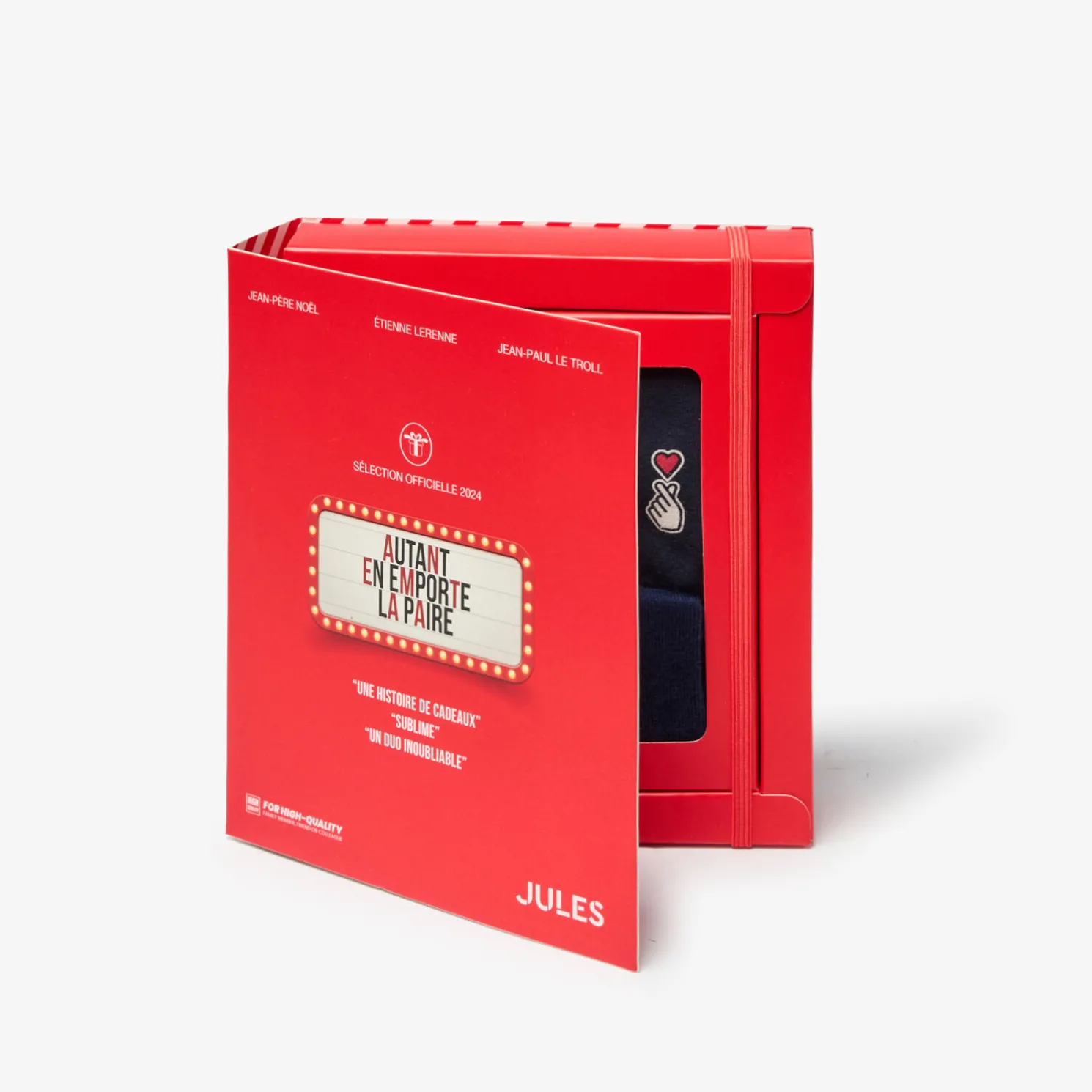 Box met boxer en fantasiesokken