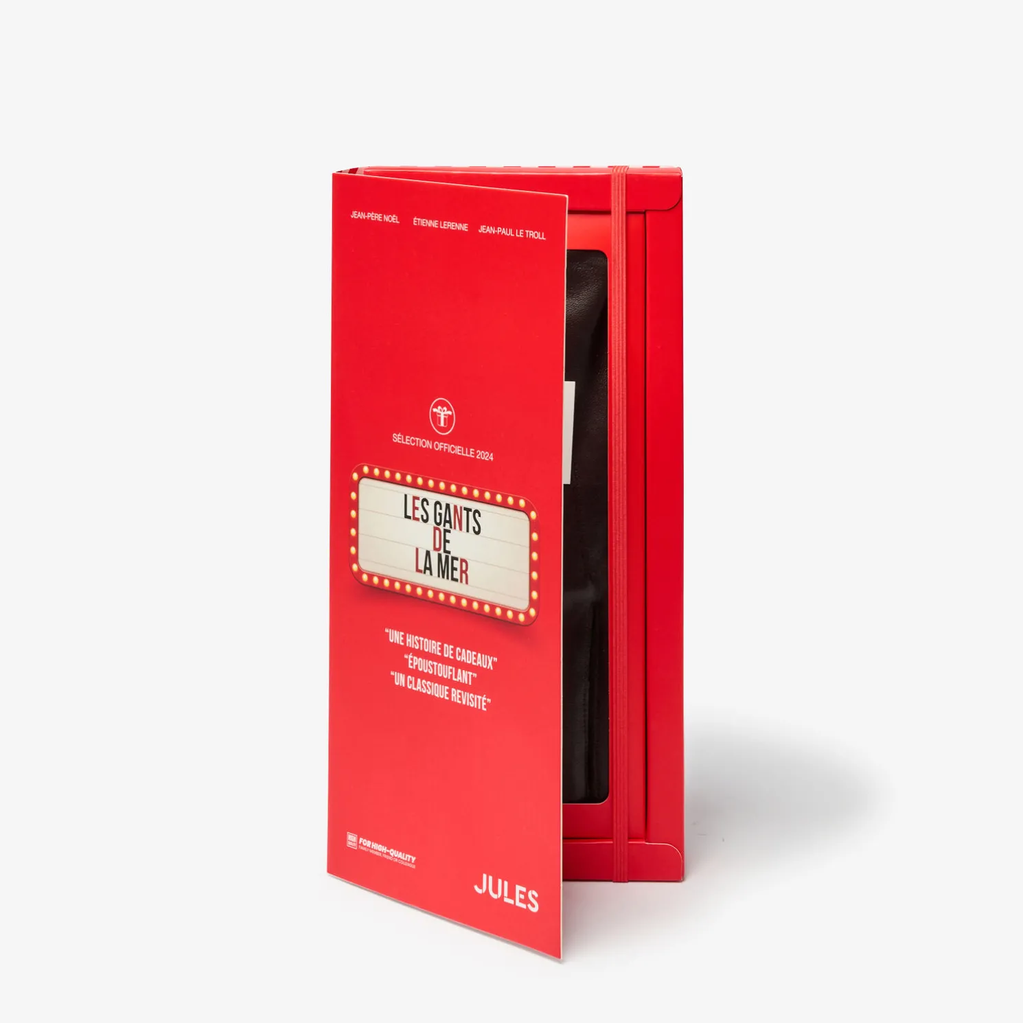 Box met leren tactiele handschoenen