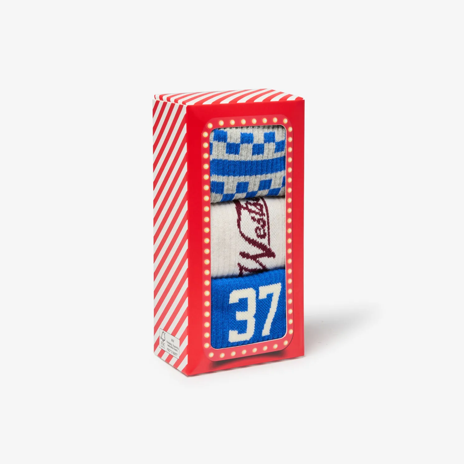 Box van 3 paar hoge sportsokken