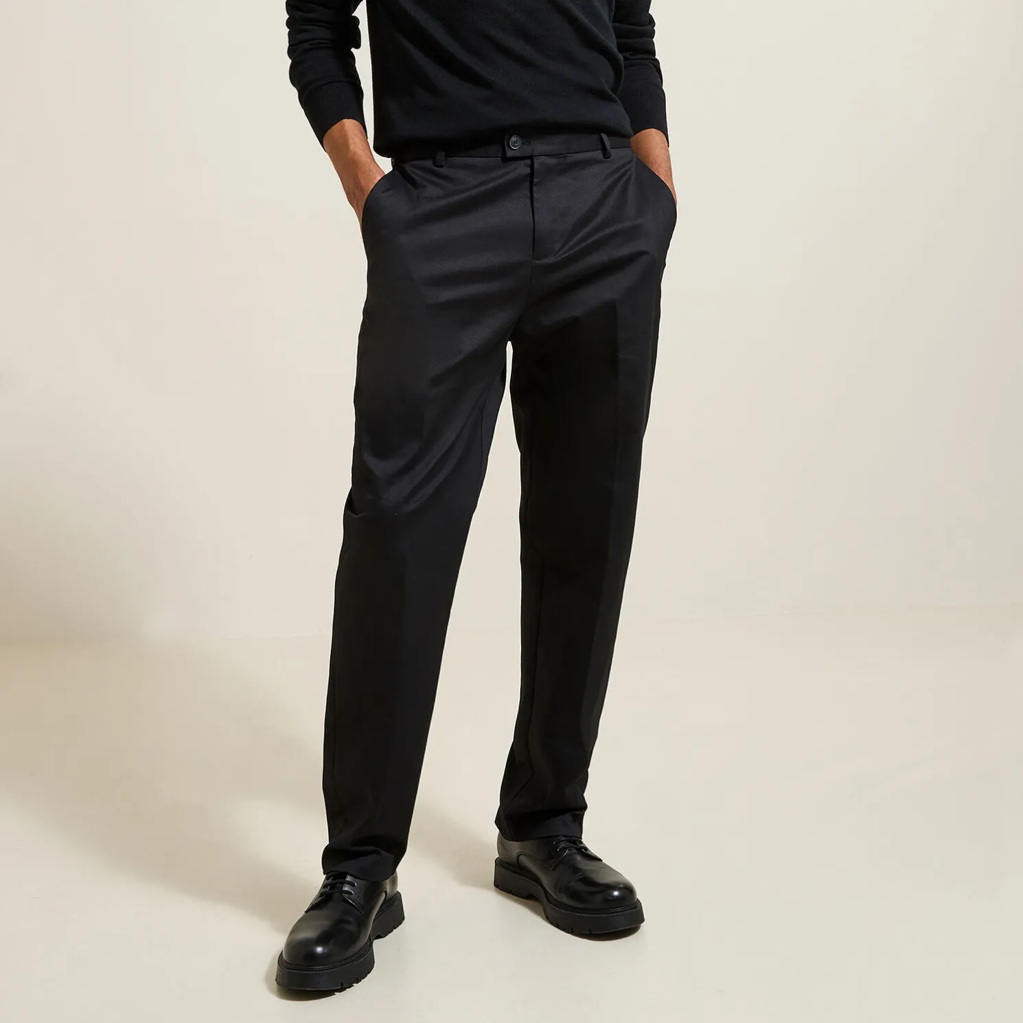 Brede broek met plooien