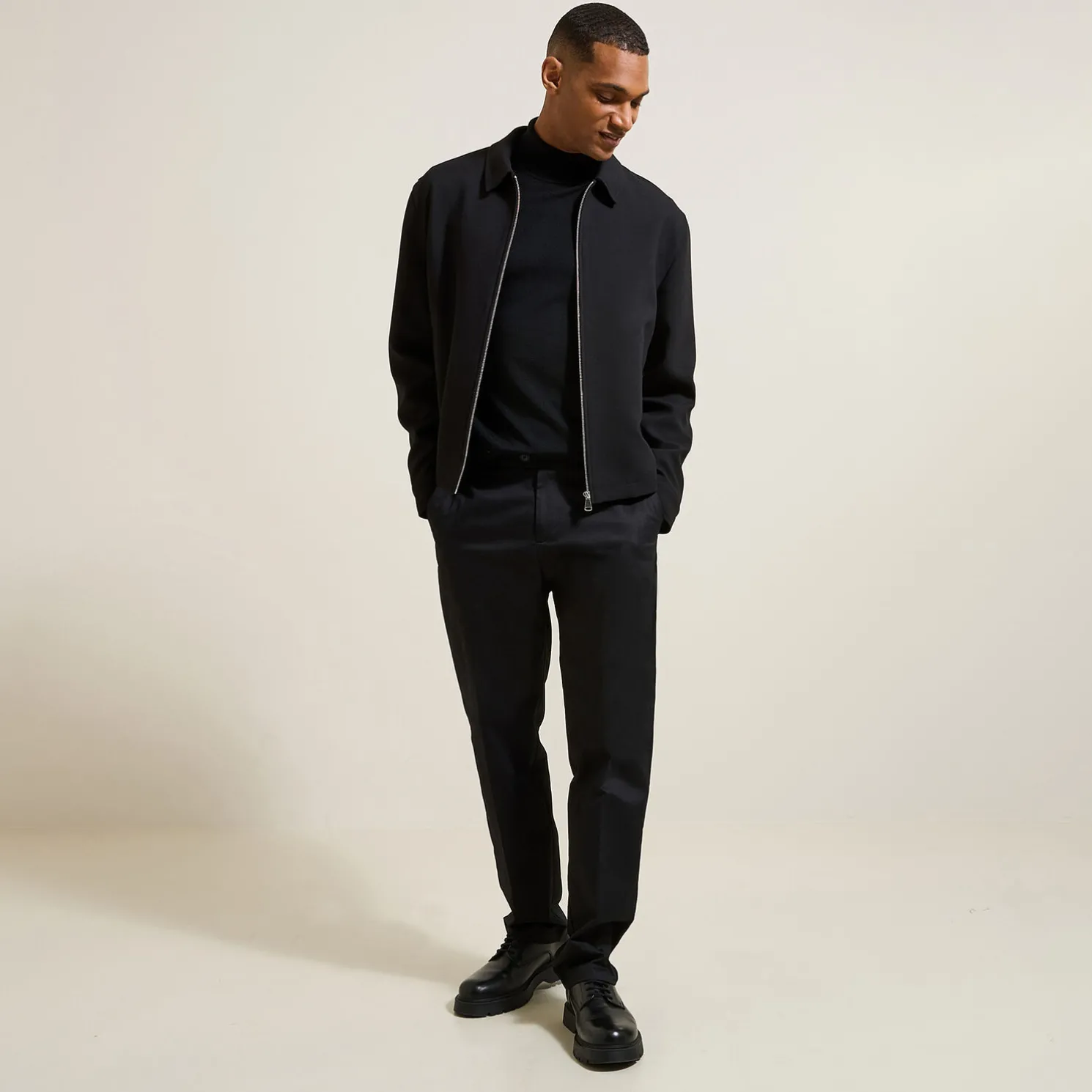 Brede broek met plooien