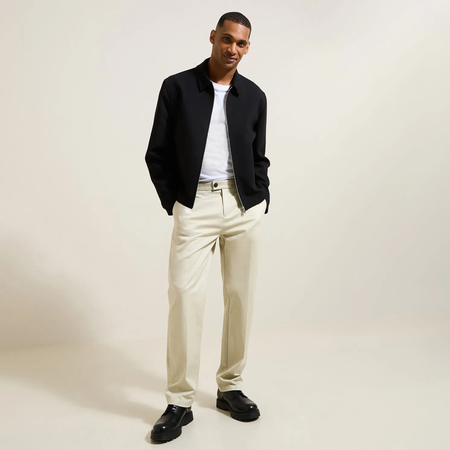 Brede broek met plooien