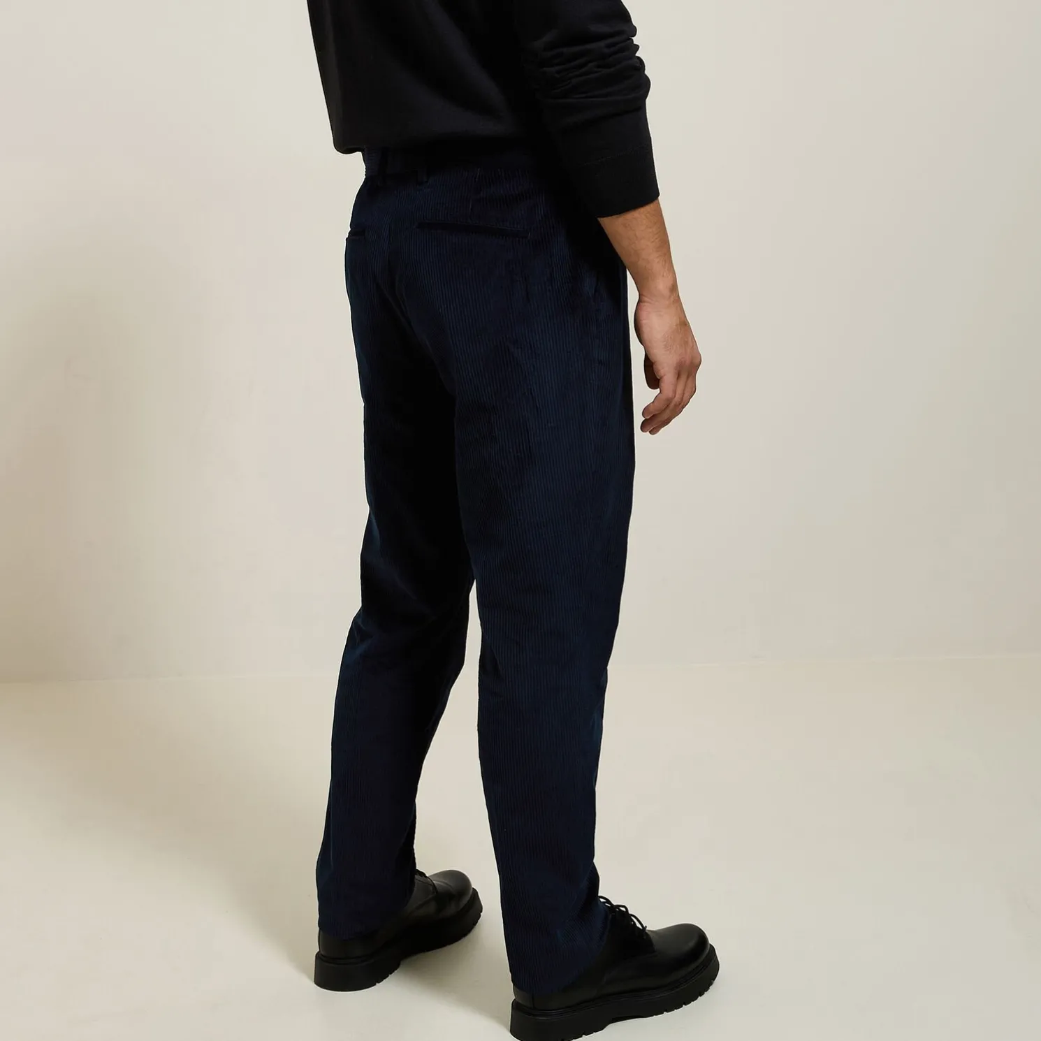 Comfortabele ribfluwelen kostuumbroek