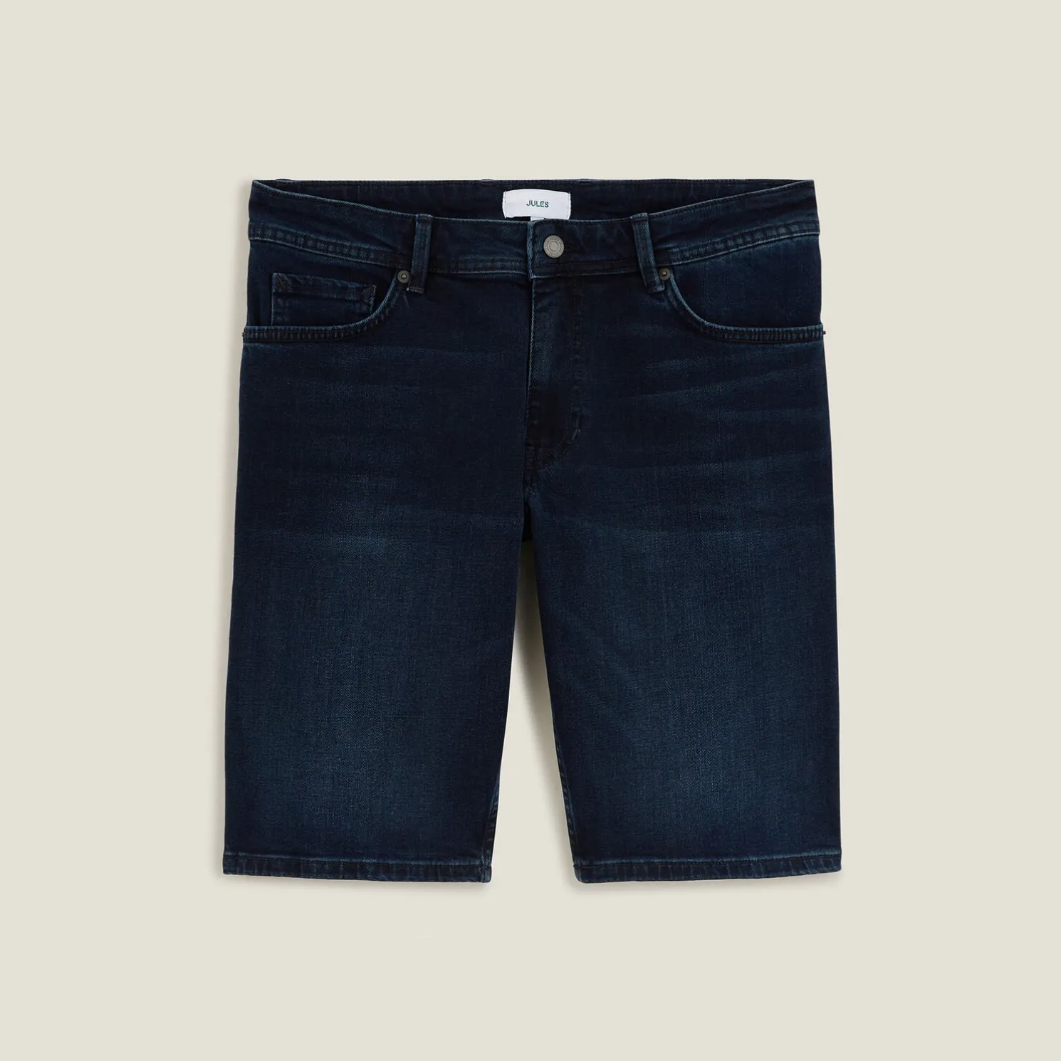 Denim bermuda in gerecycled katoen