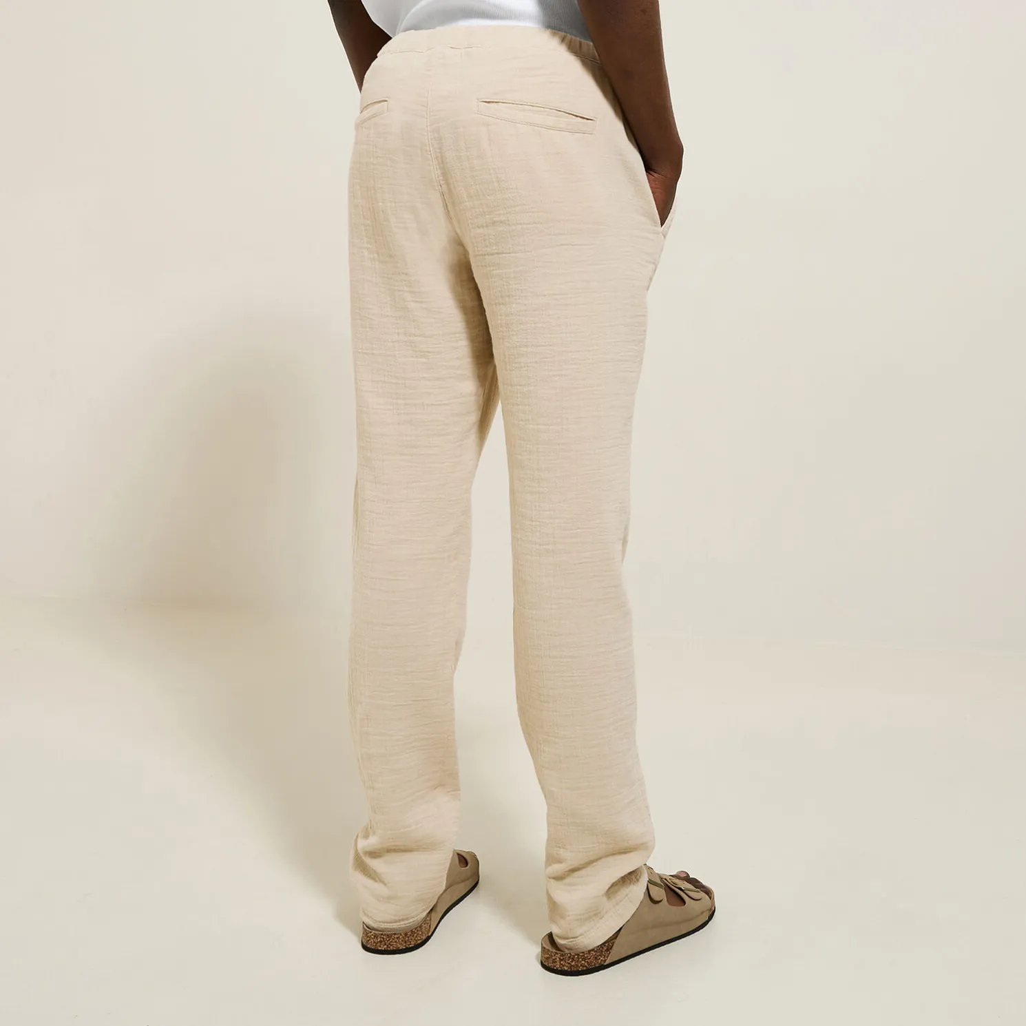 Effen broek in katoengaas