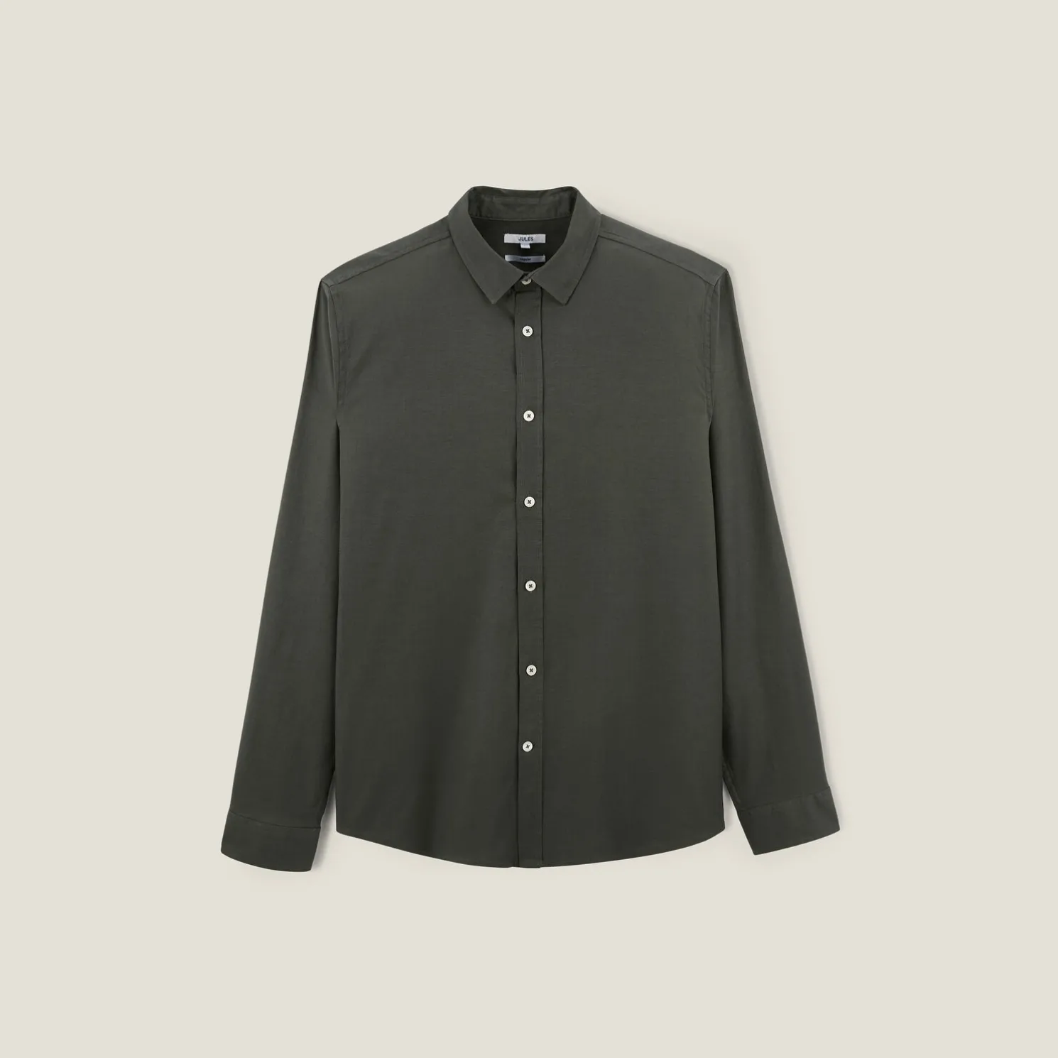 Effen overhemd in piquékatoen