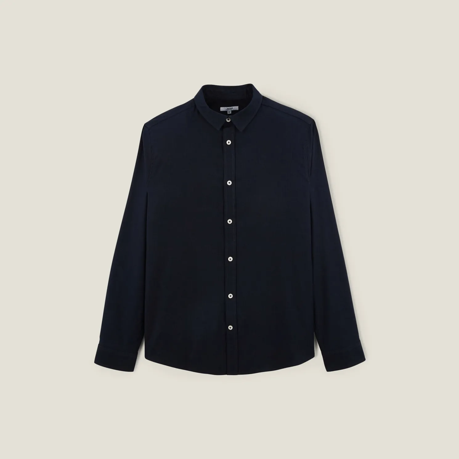 Effen overhemd in piquékatoen