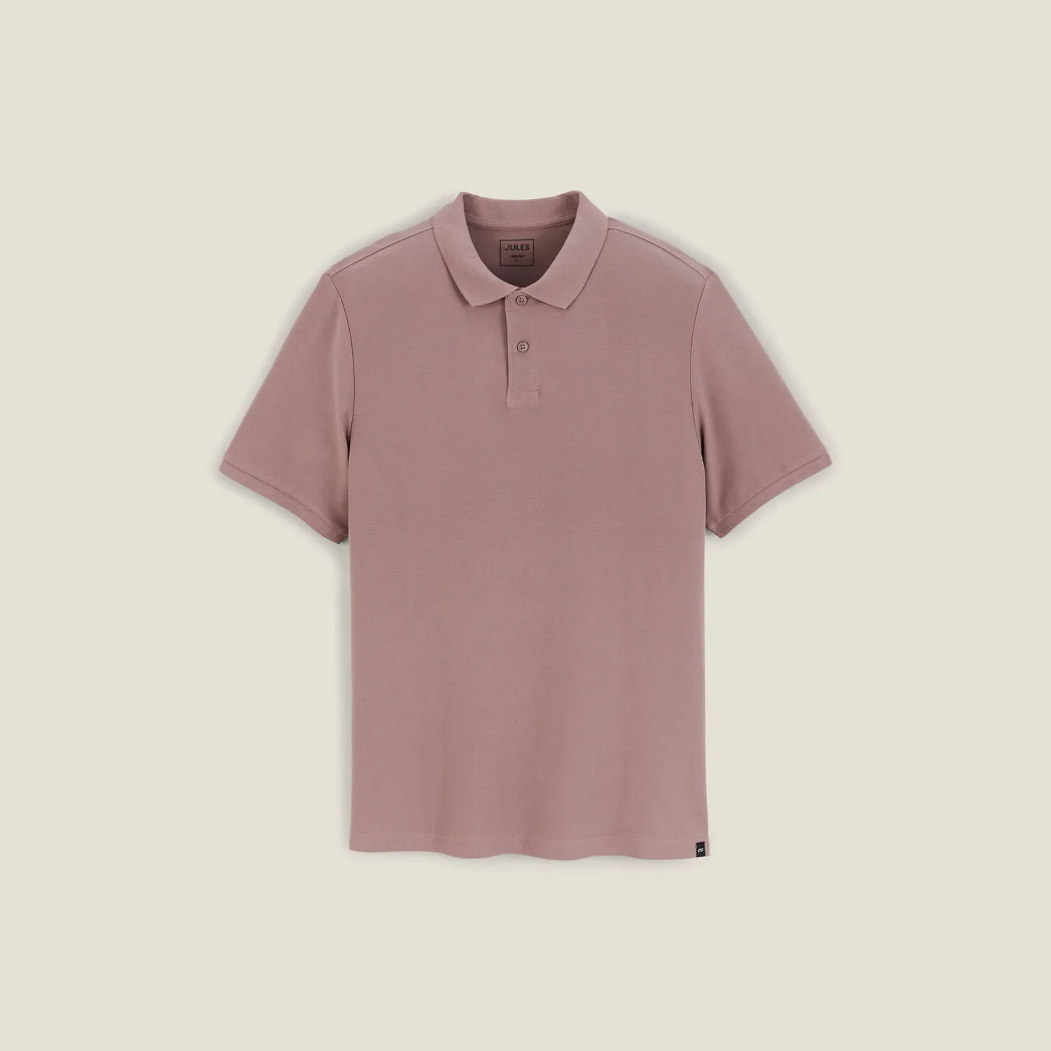 Effen polo in piquékatoen met korte mouwen