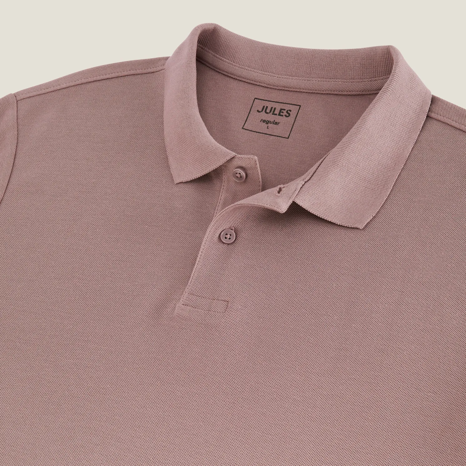 Effen polo in piquékatoen met korte mouwen