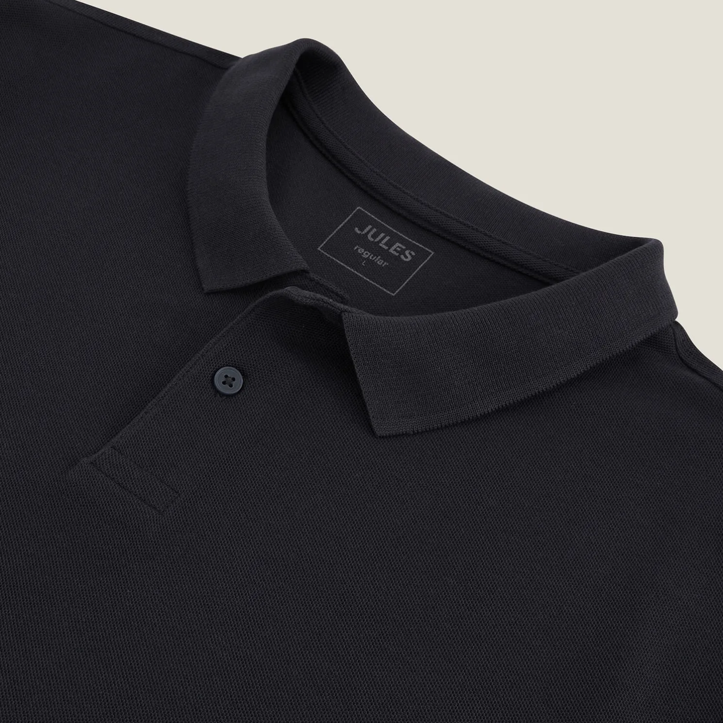 Effen polo in piquékatoen met korte mouwen