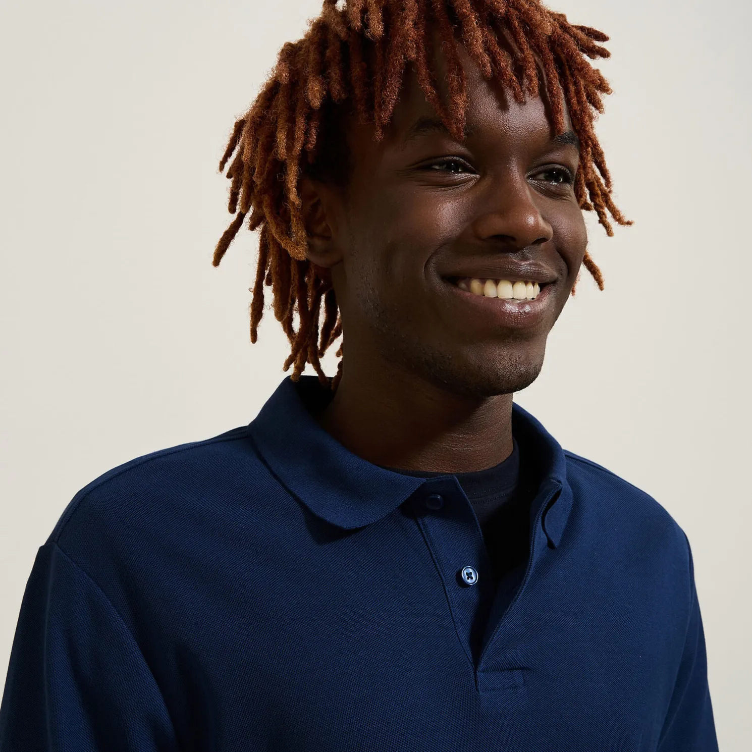 Effen polo in piquékatoen met korte mouwen