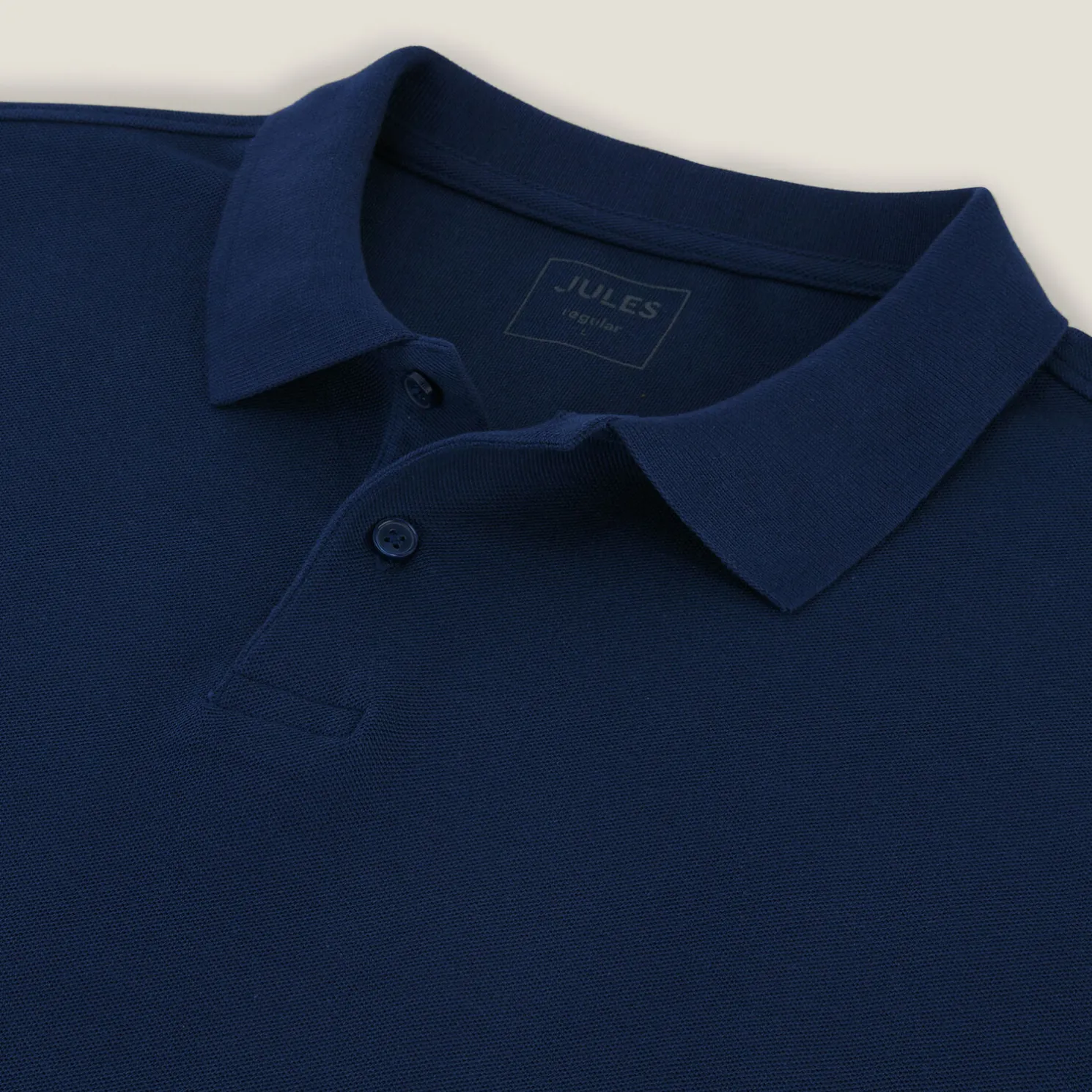 Effen polo in piquékatoen met korte mouwen