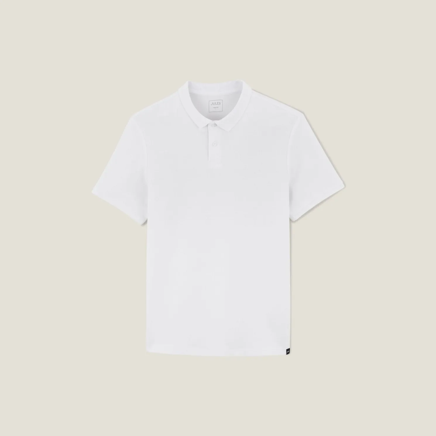 Effen polo in piquékatoen met korte mouwen