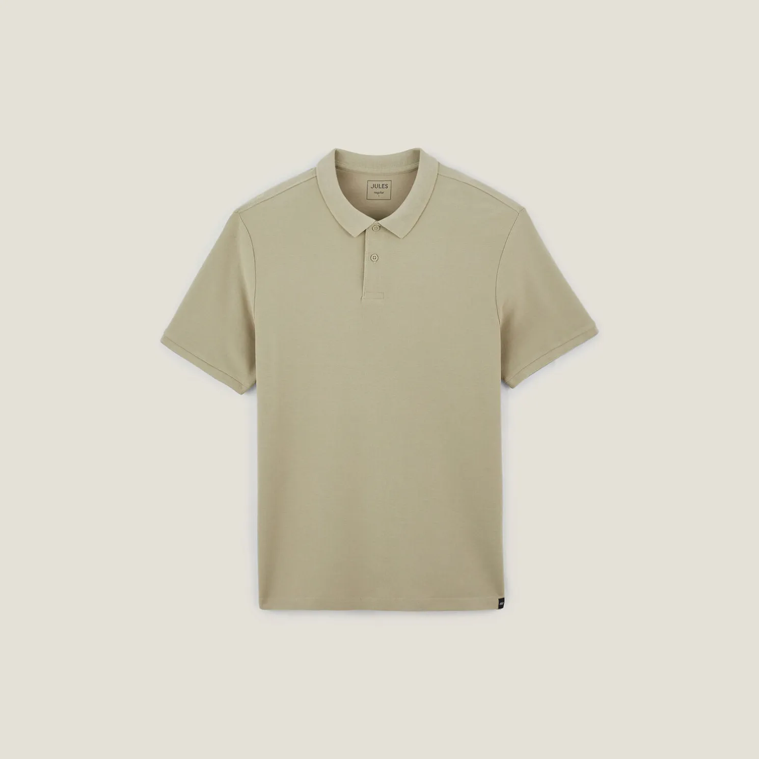 Effen polo in piquékatoen met korte mouwen