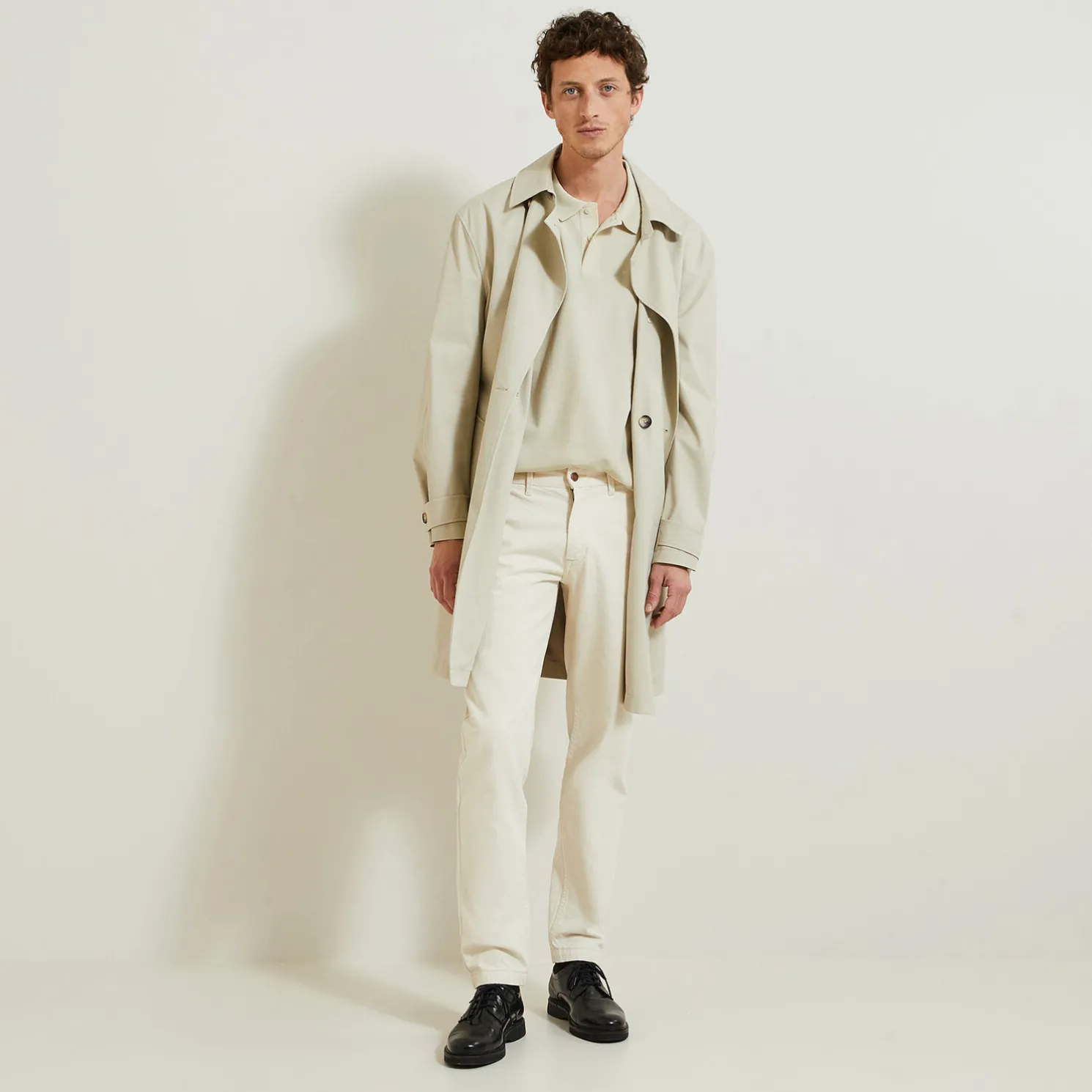 Effen polo in piquékatoen met korte mouwen