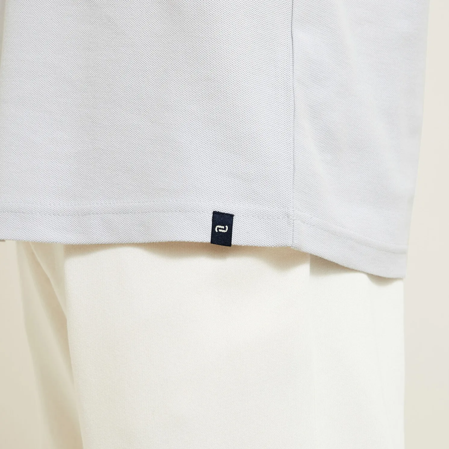 Effen polo in piquékatoen met korte mouwen