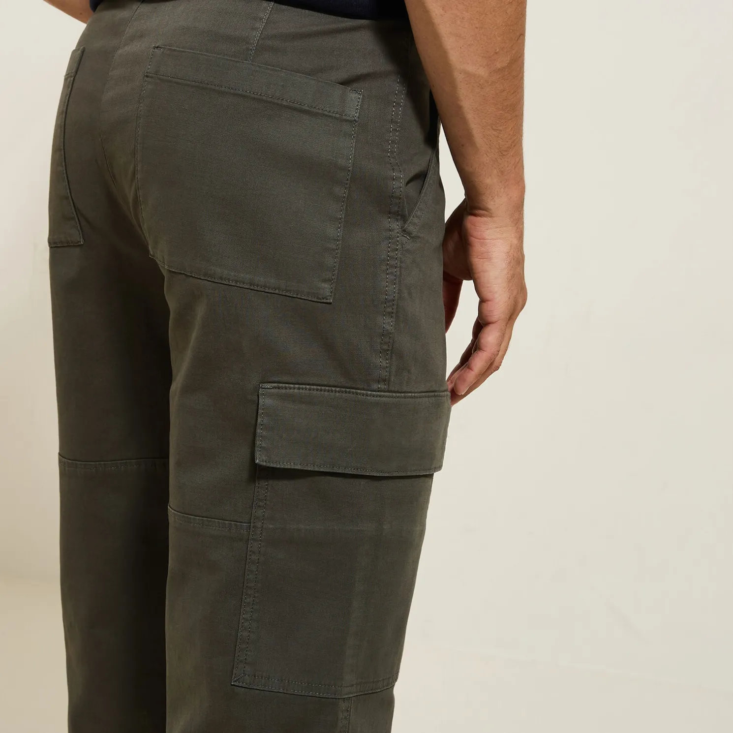 Effen, rechte cargobroek