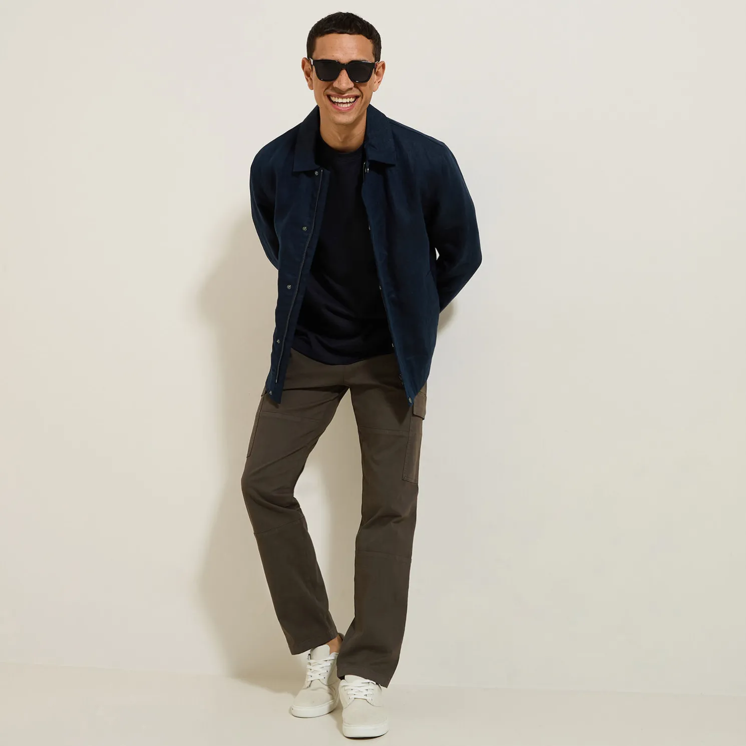 Effen, rechte cargobroek