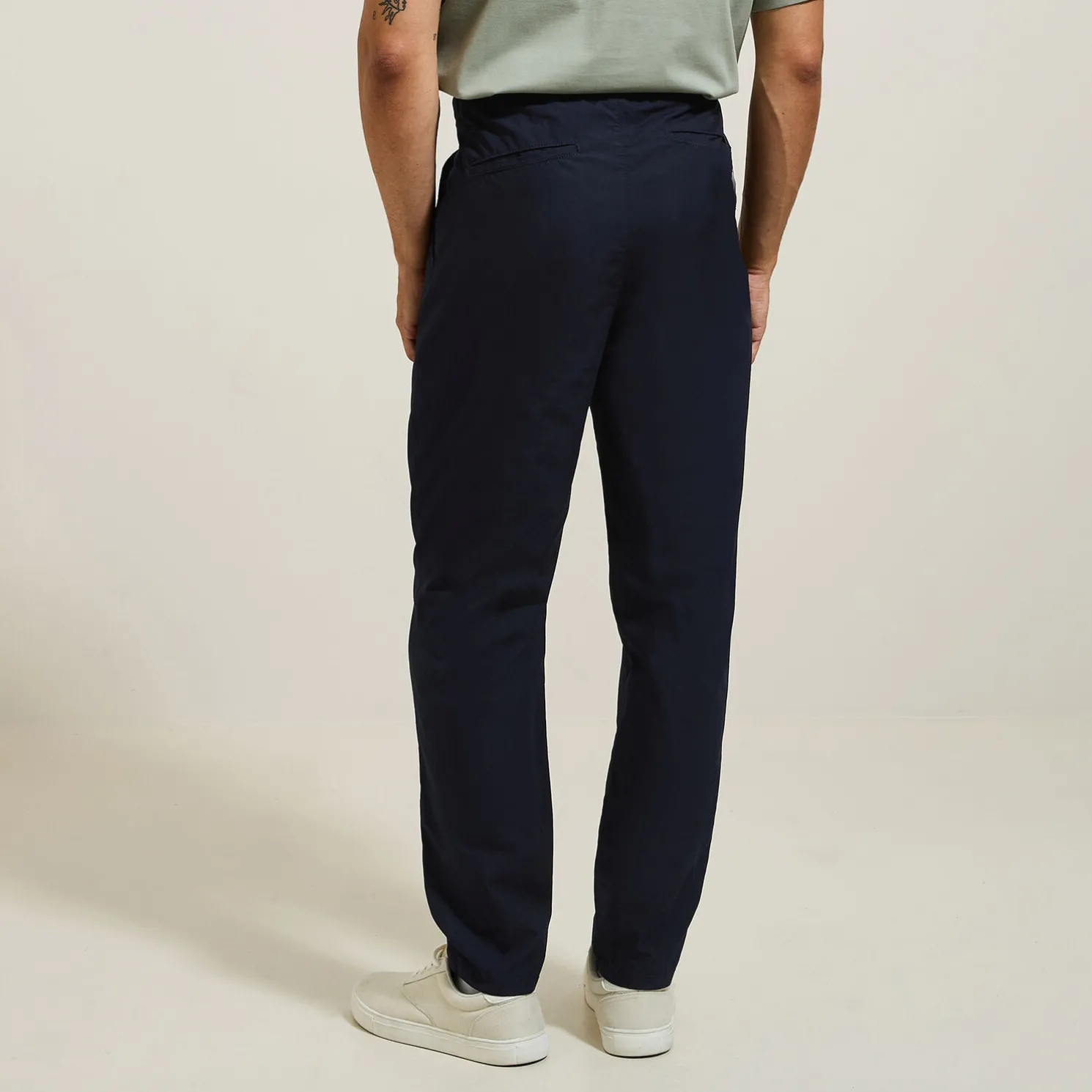 Effen relaxed broek