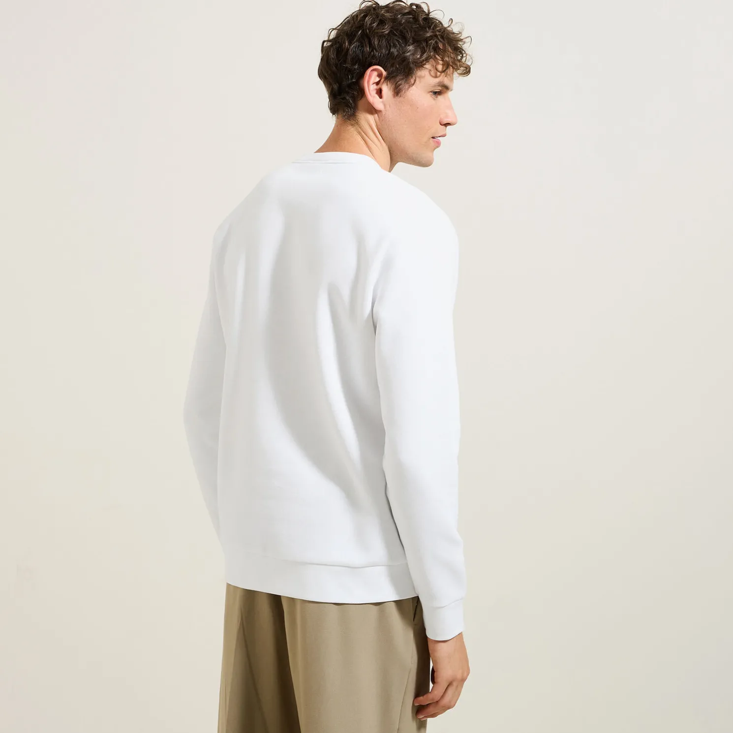 Effen sweater met ronde hals