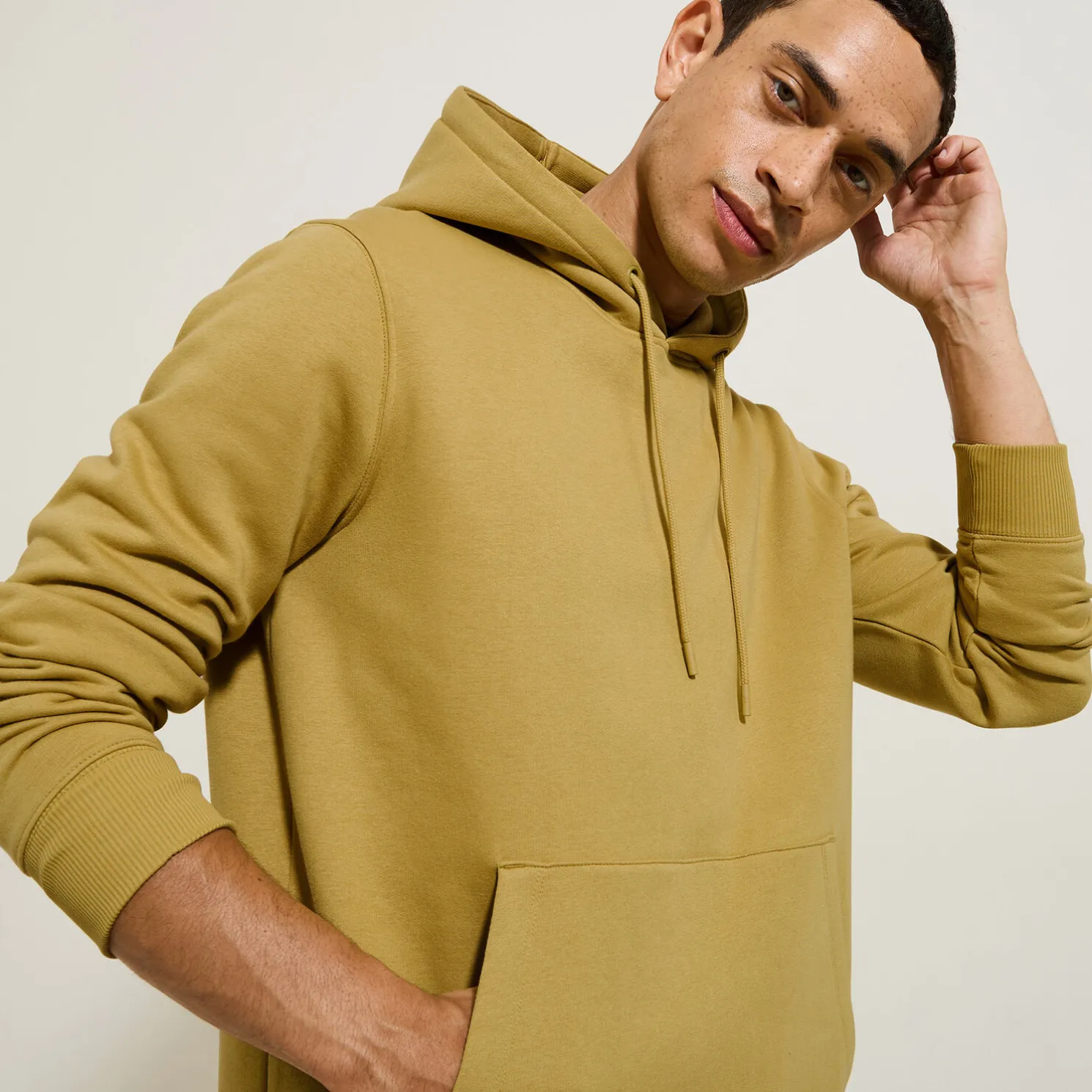 Effen sweater met kap