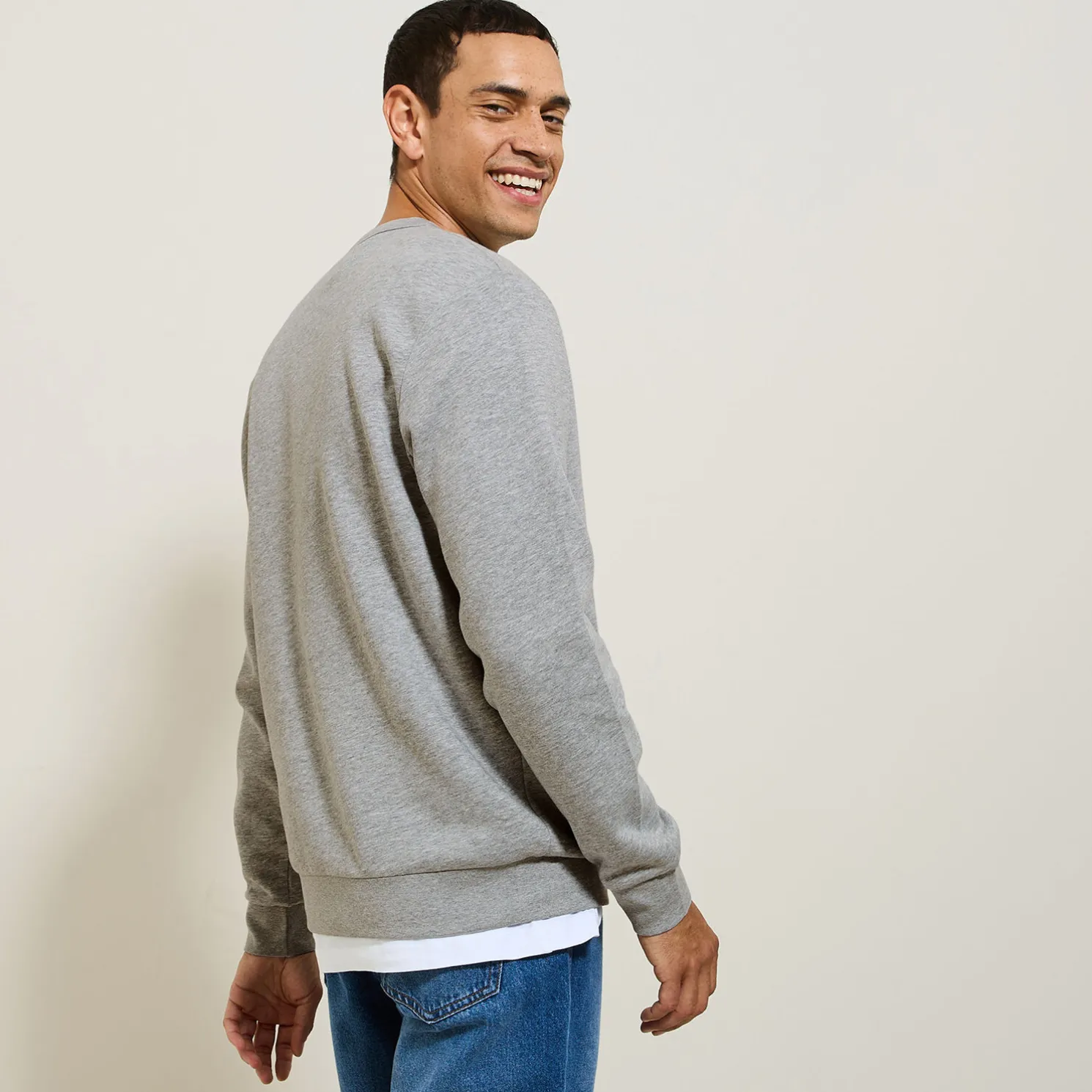 Effen sweater met ronde hals