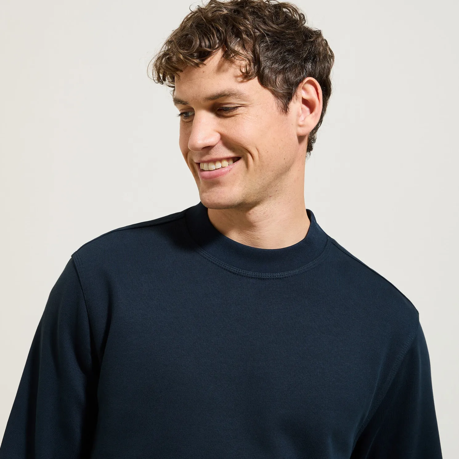 Effen sweater met ronde hals