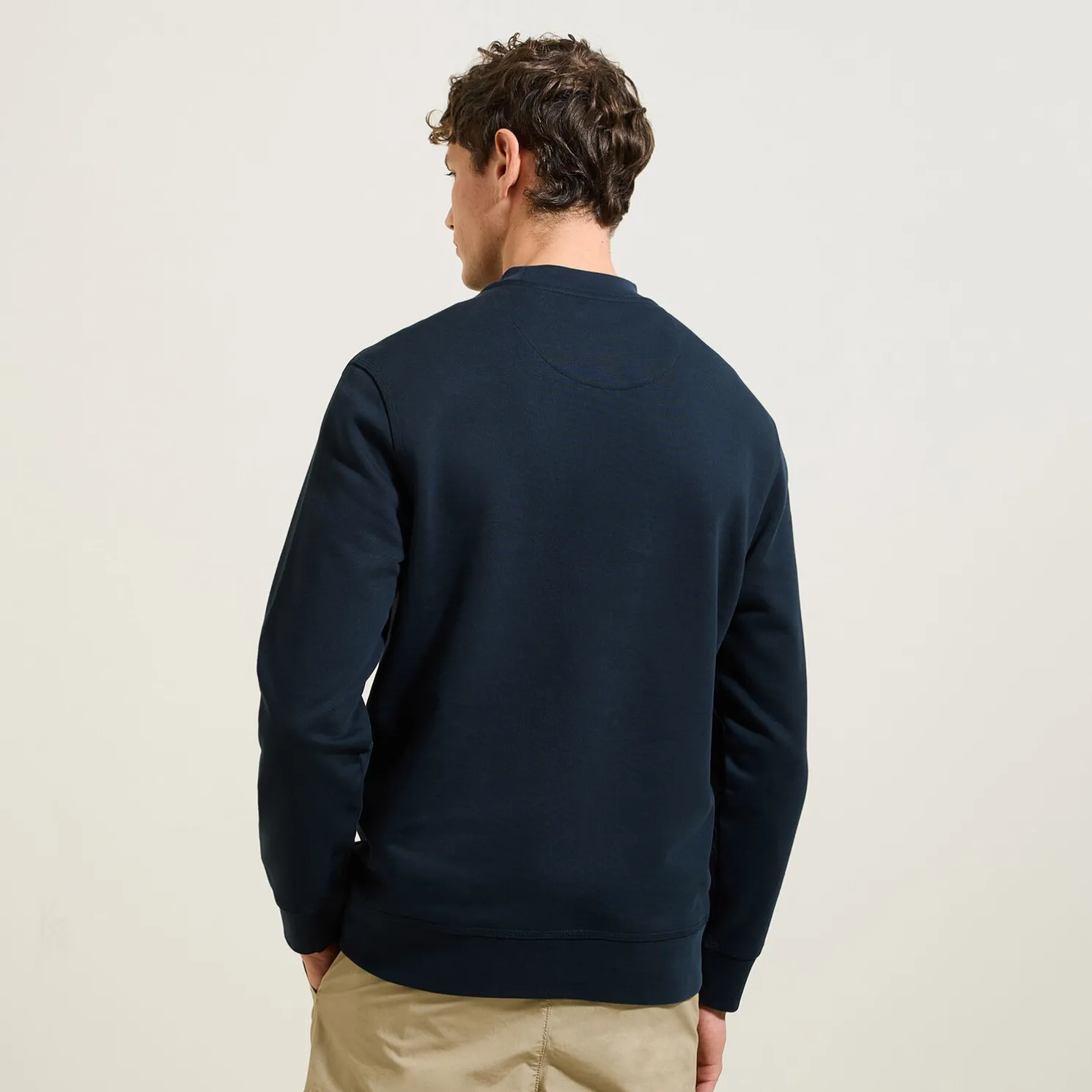 Effen sweater met ronde hals