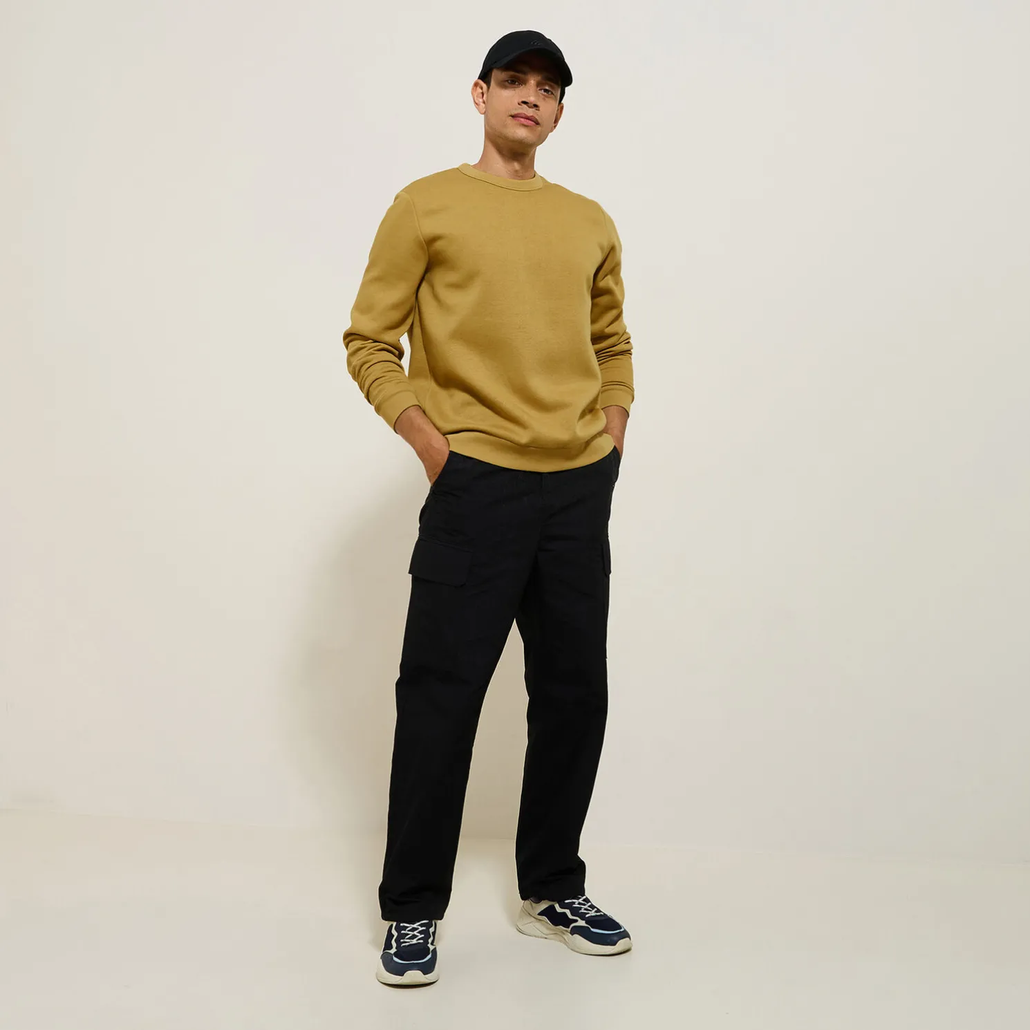 Effen sweater met ronde hals