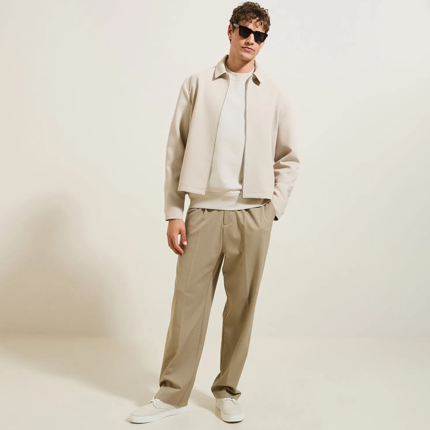 Effen sweater met ronde hals