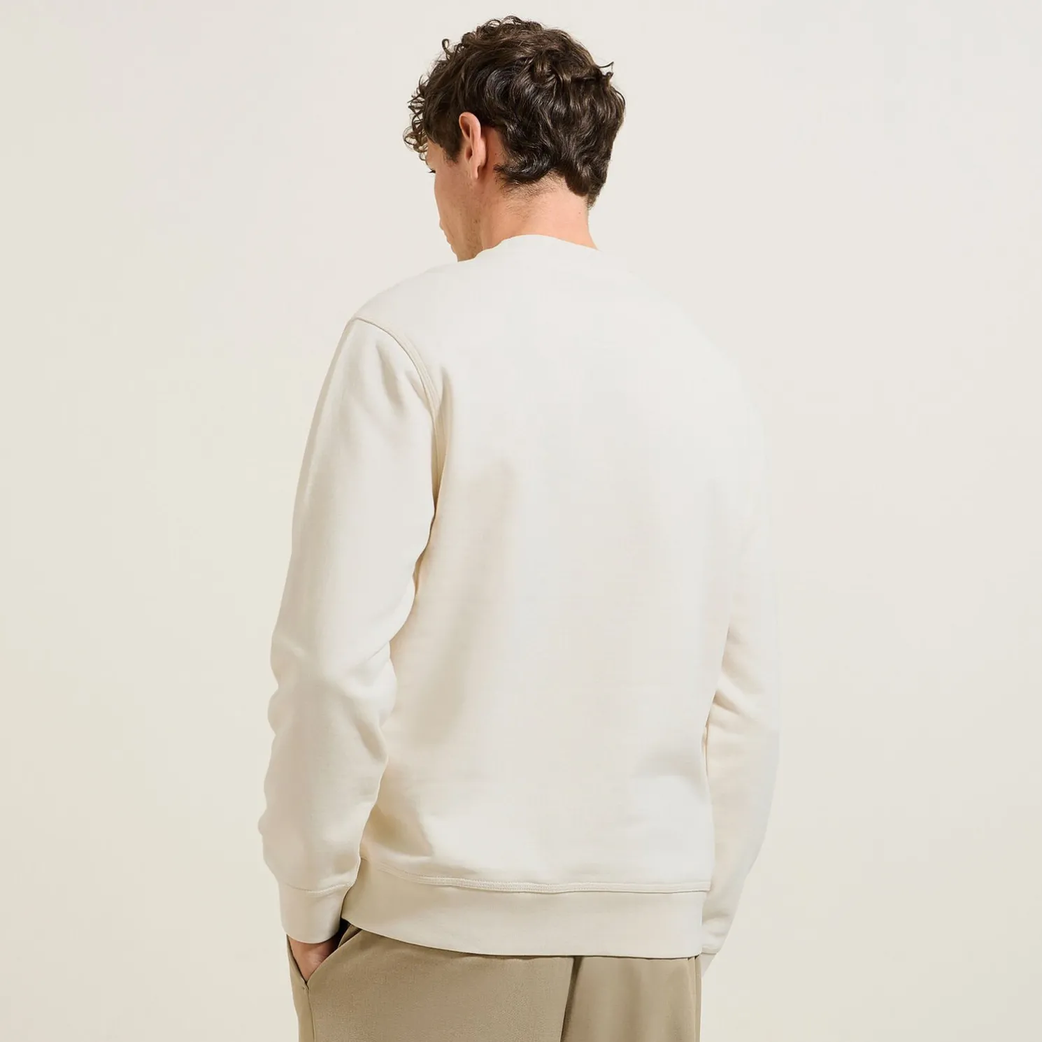 Effen sweater met ronde hals