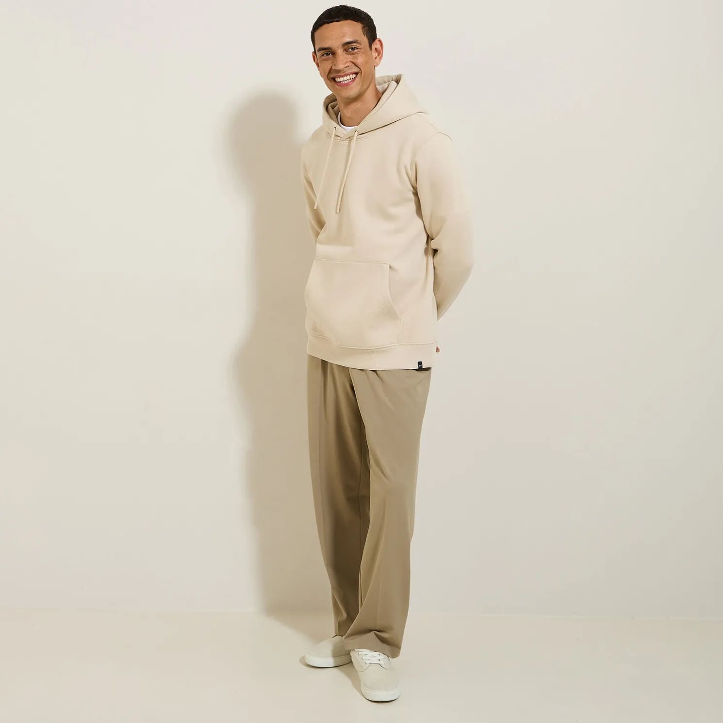 Effen sweater met kap