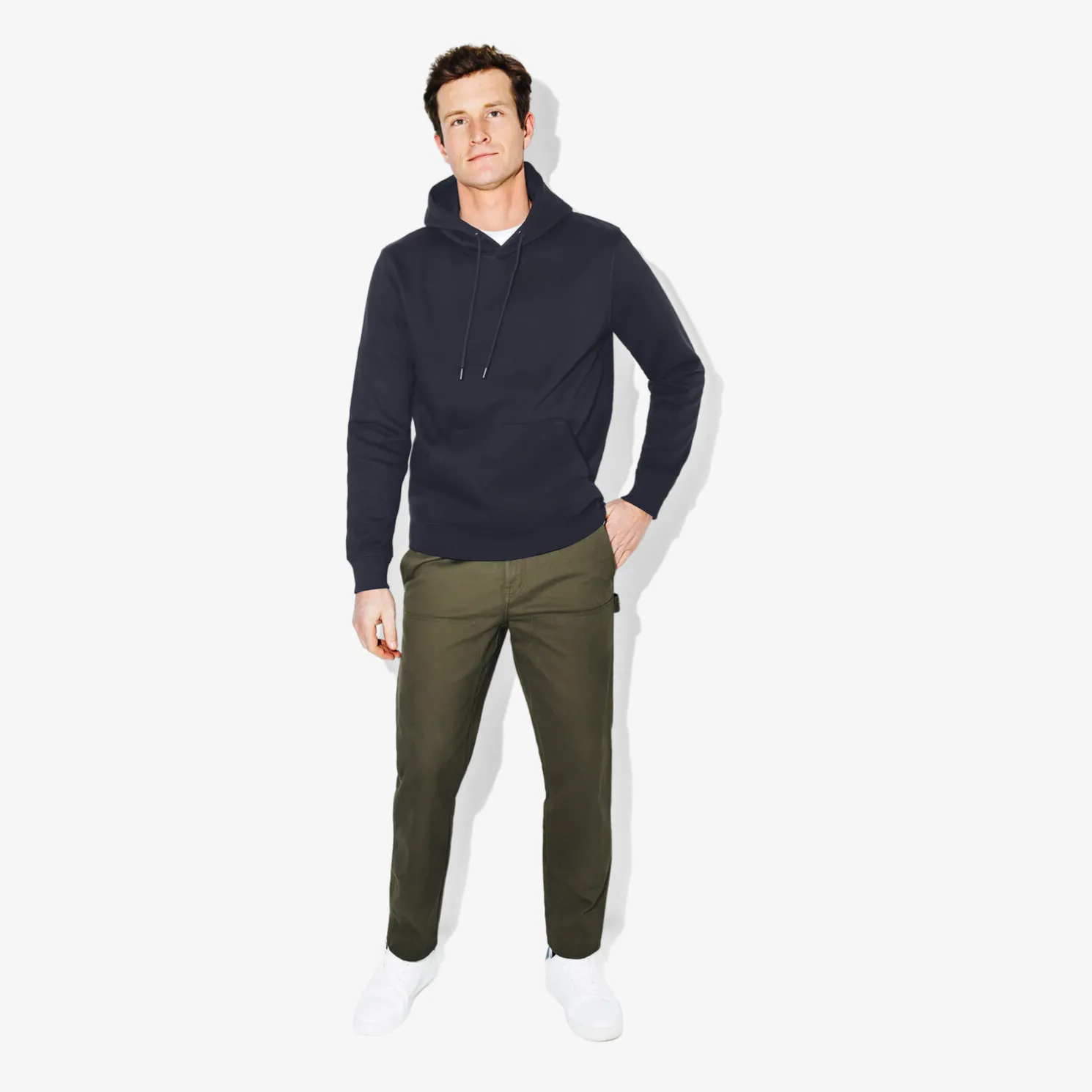 Effen sweater met kap