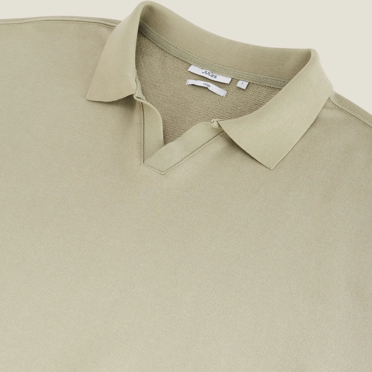 Effen sweater met resortkraag