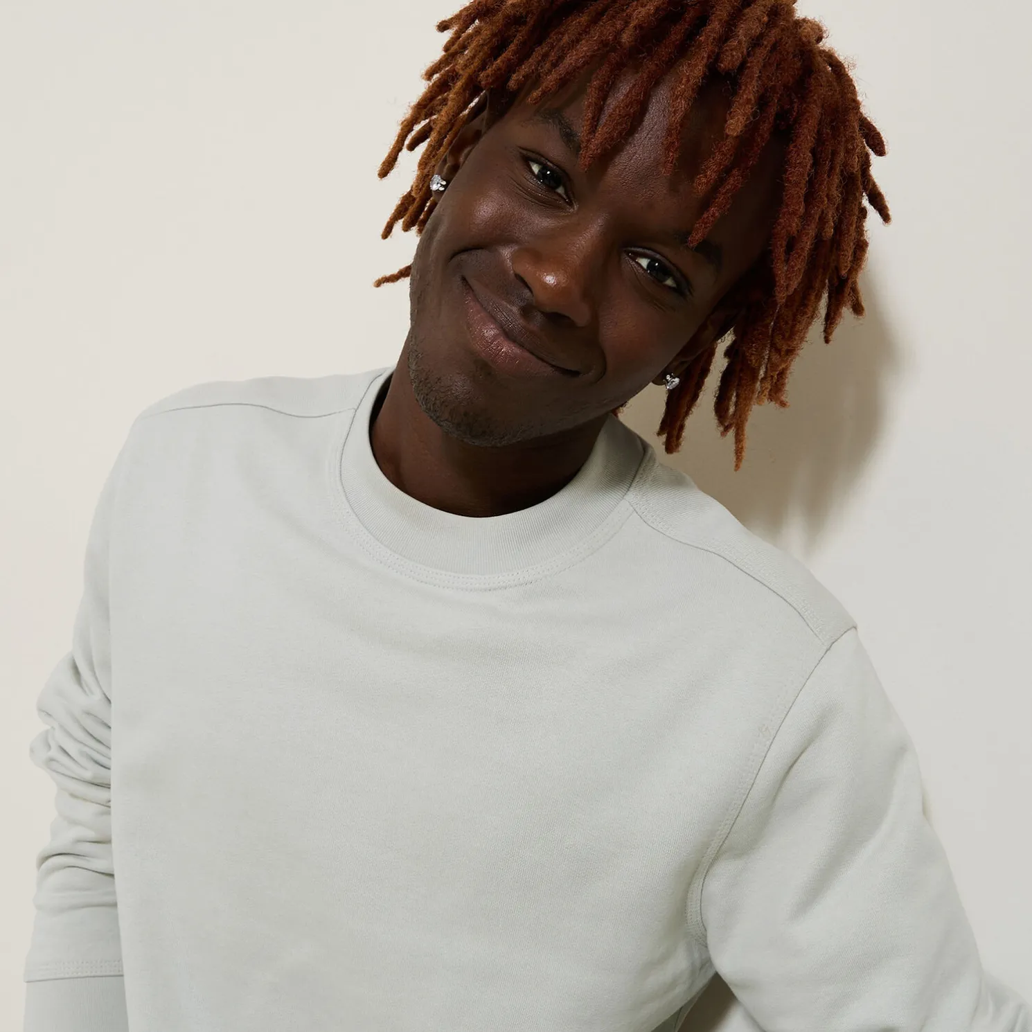 Effen sweater met ronde hals