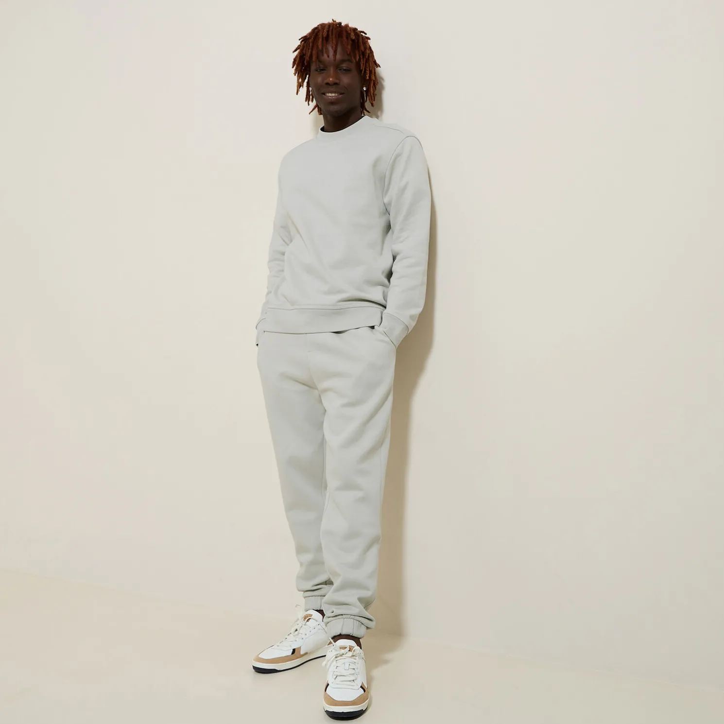 Effen sweater met ronde hals