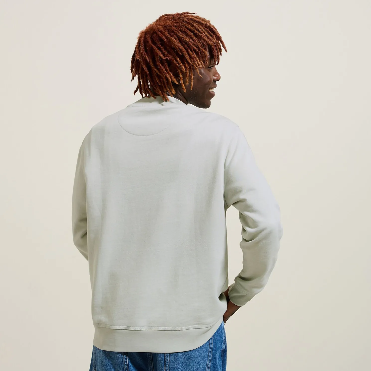 Effen sweater met ronde hals