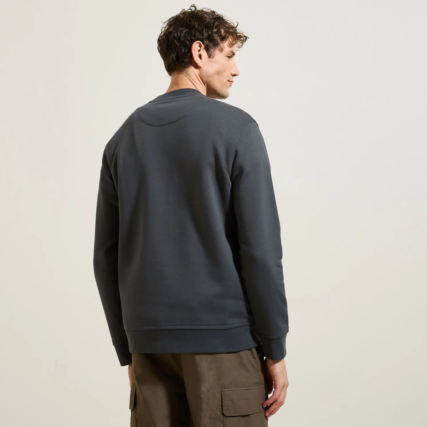 Effen sweater met ronde hals