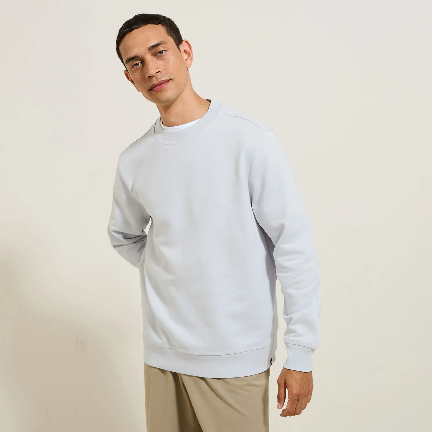 Effen sweater met ronde hals