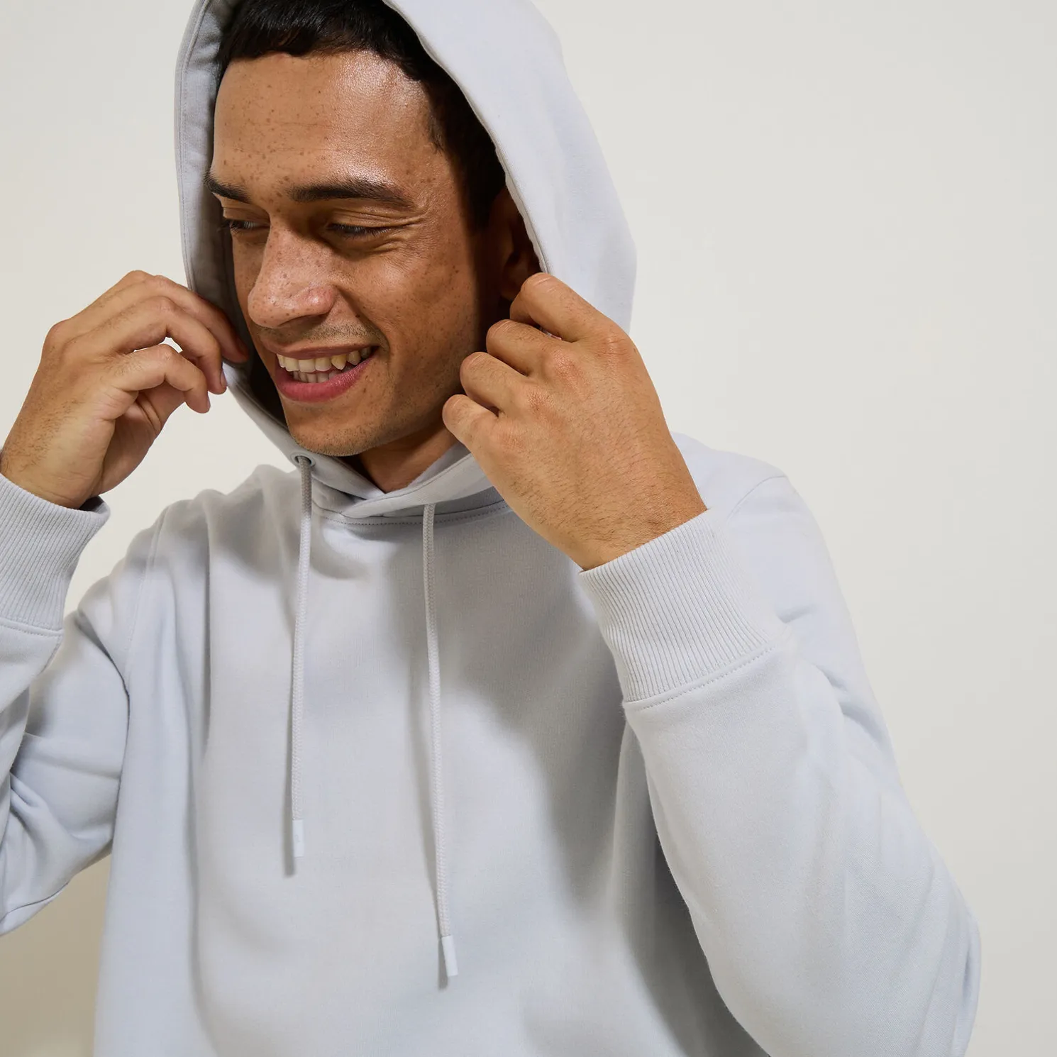 Effen sweater met kap