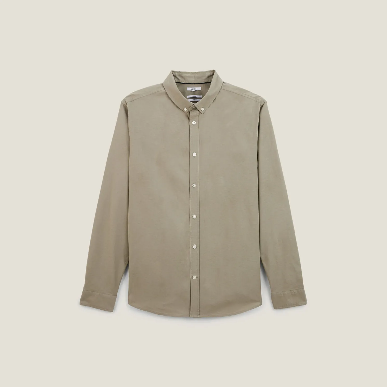 Elastaan overhemd in Oxford katoen