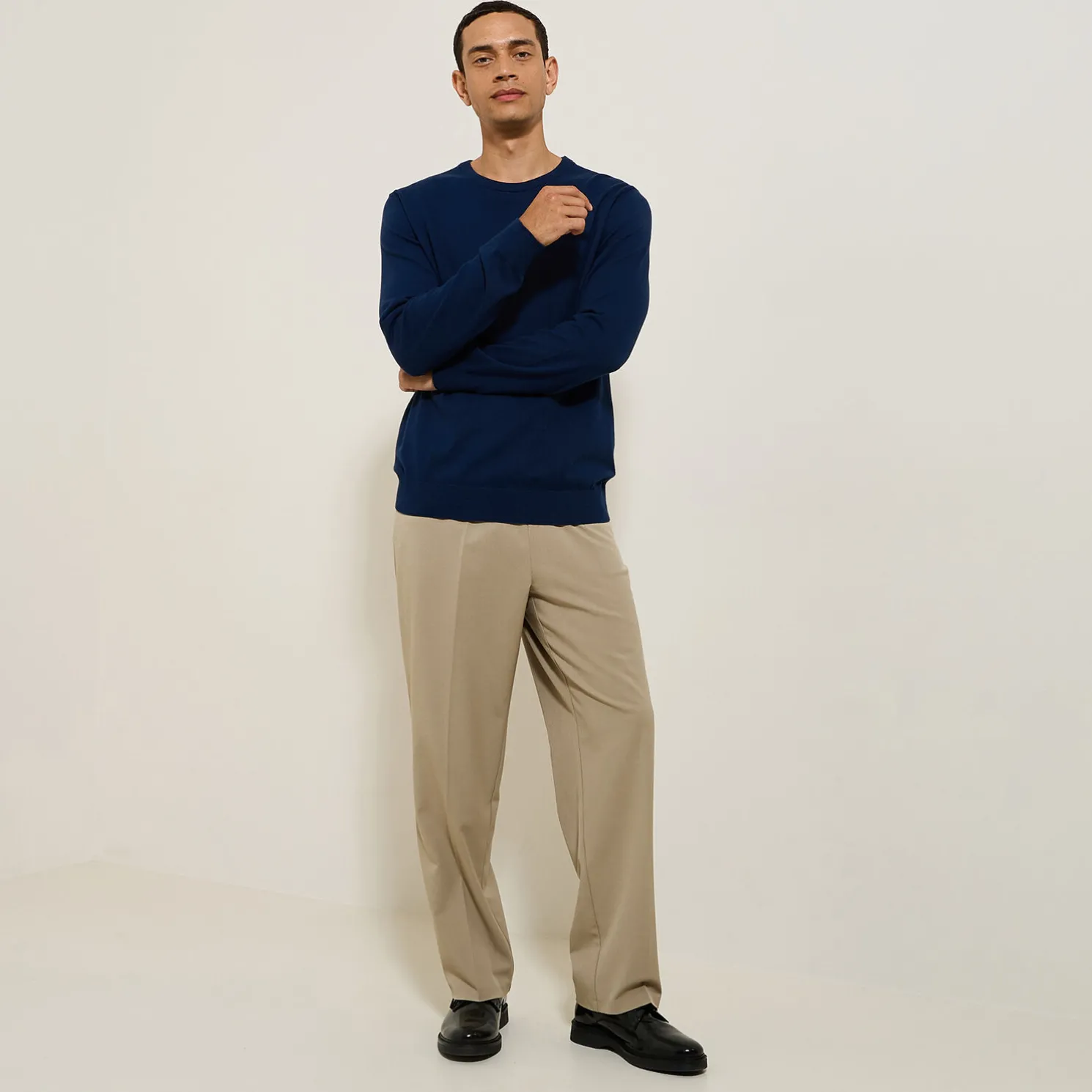 Essentiële trui met ronde hals