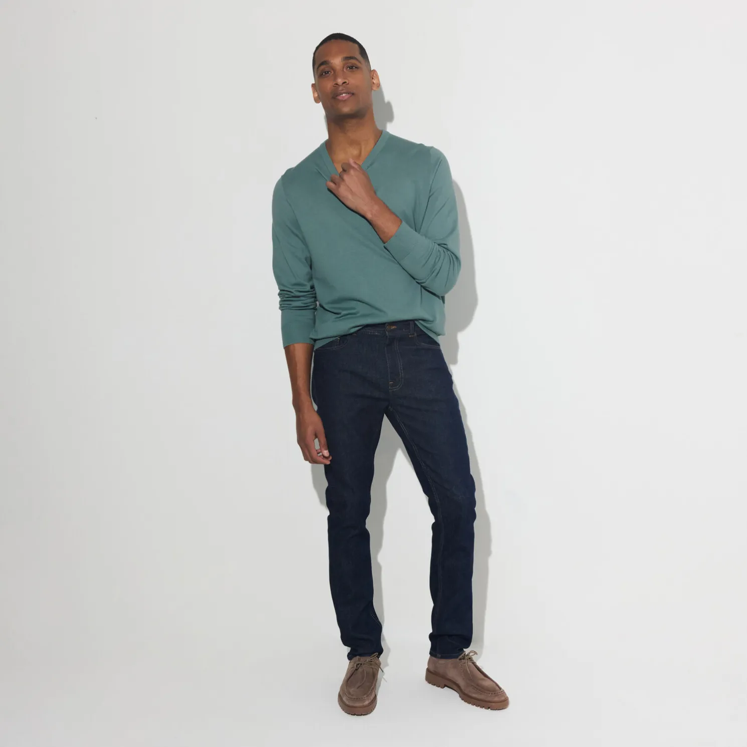 Essentiële trui met ronde hals