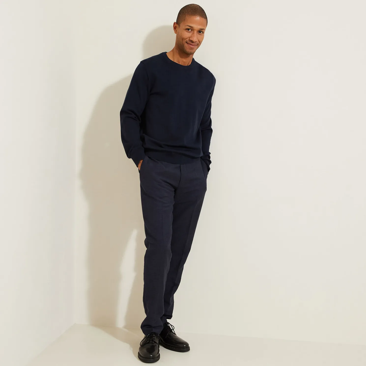 Essentiële trui met ronde hals