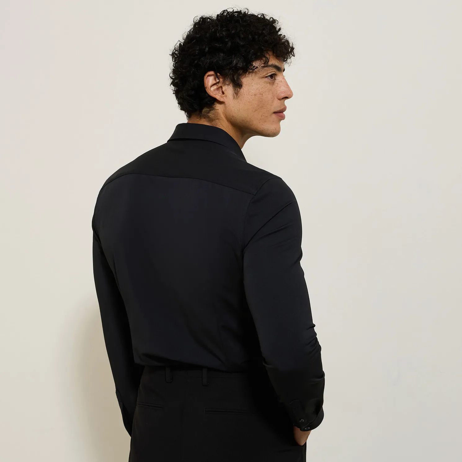 Extra slim fit polyamide elastaan overhemd