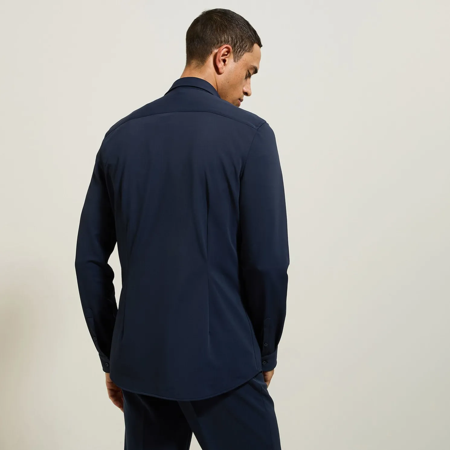 Extra slim fit polyamide elastaan overhemd