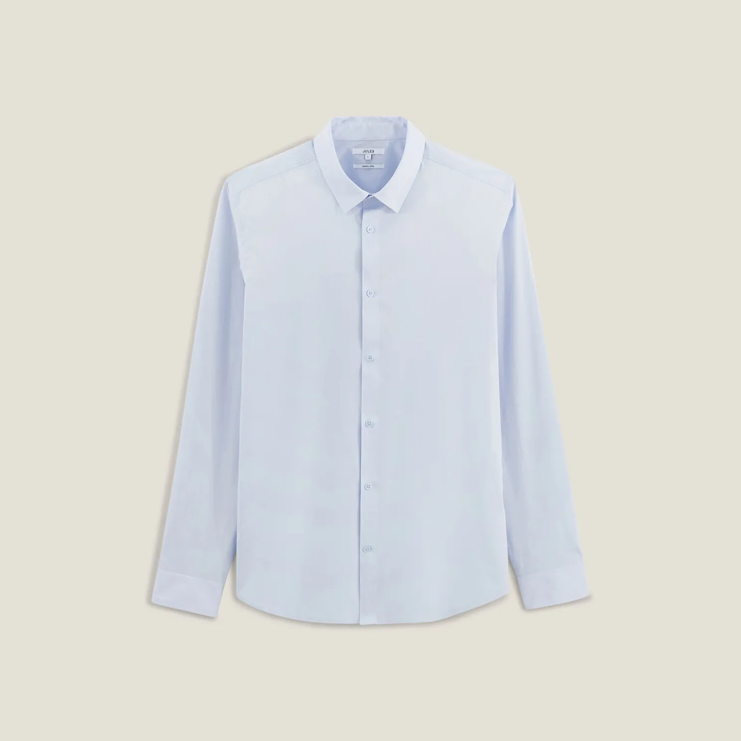 Extraslim effen hemd in gerecyclede polyamide